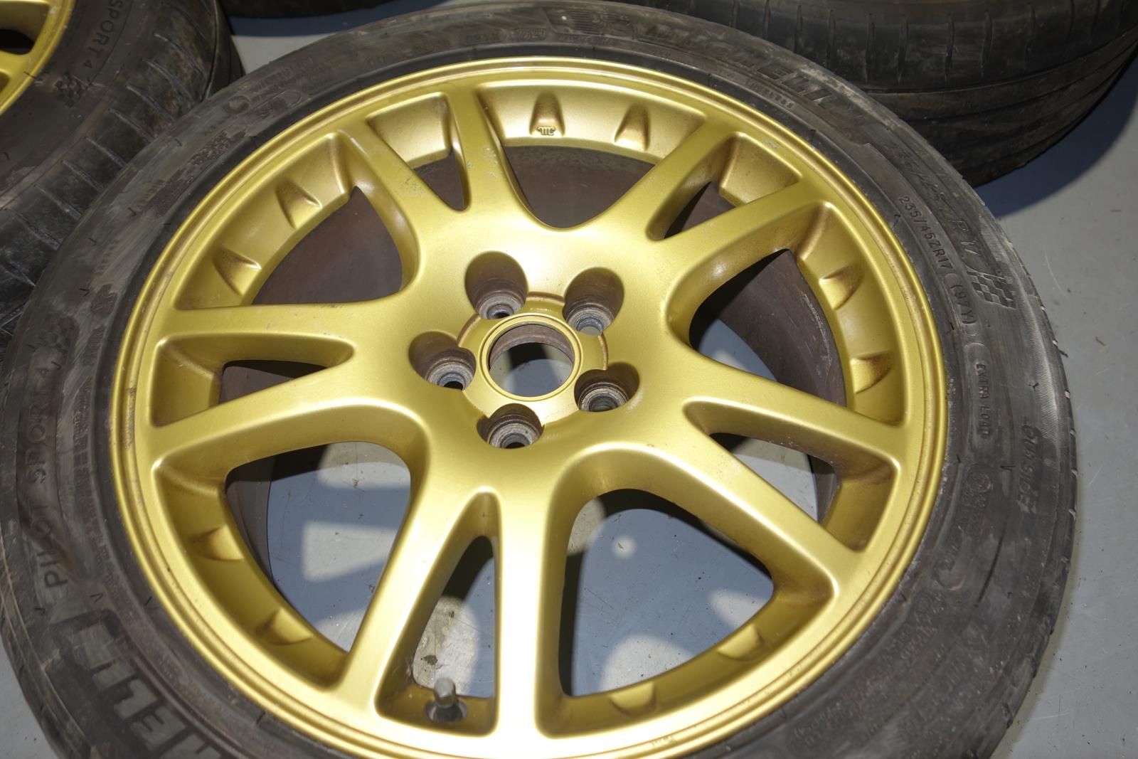 JDM Subaru Impreza WRX STI GDB Gold Enkei 5x100 Wheels Rims Mags Brembo Clearance 17x7.5J +53 V7 V8