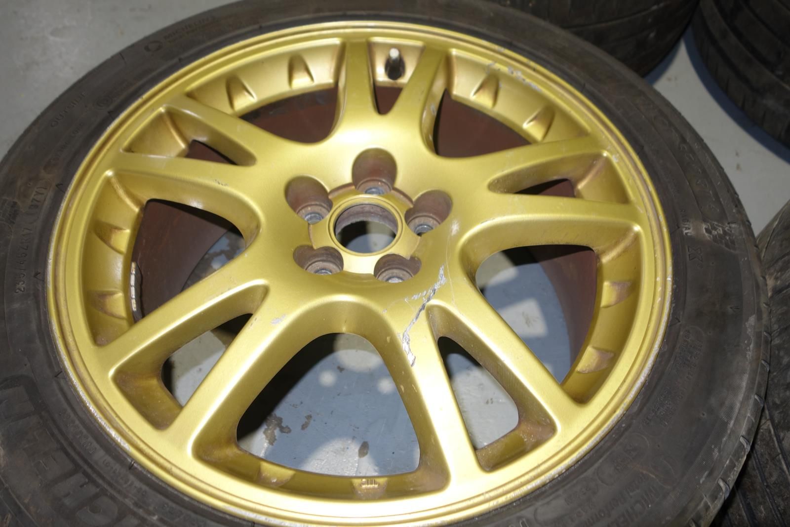 JDM Subaru Impreza WRX STI GDB Gold Enkei 5x100 Wheels Rims Mags Brembo Clearance 17x7.5J +53 V7 V8