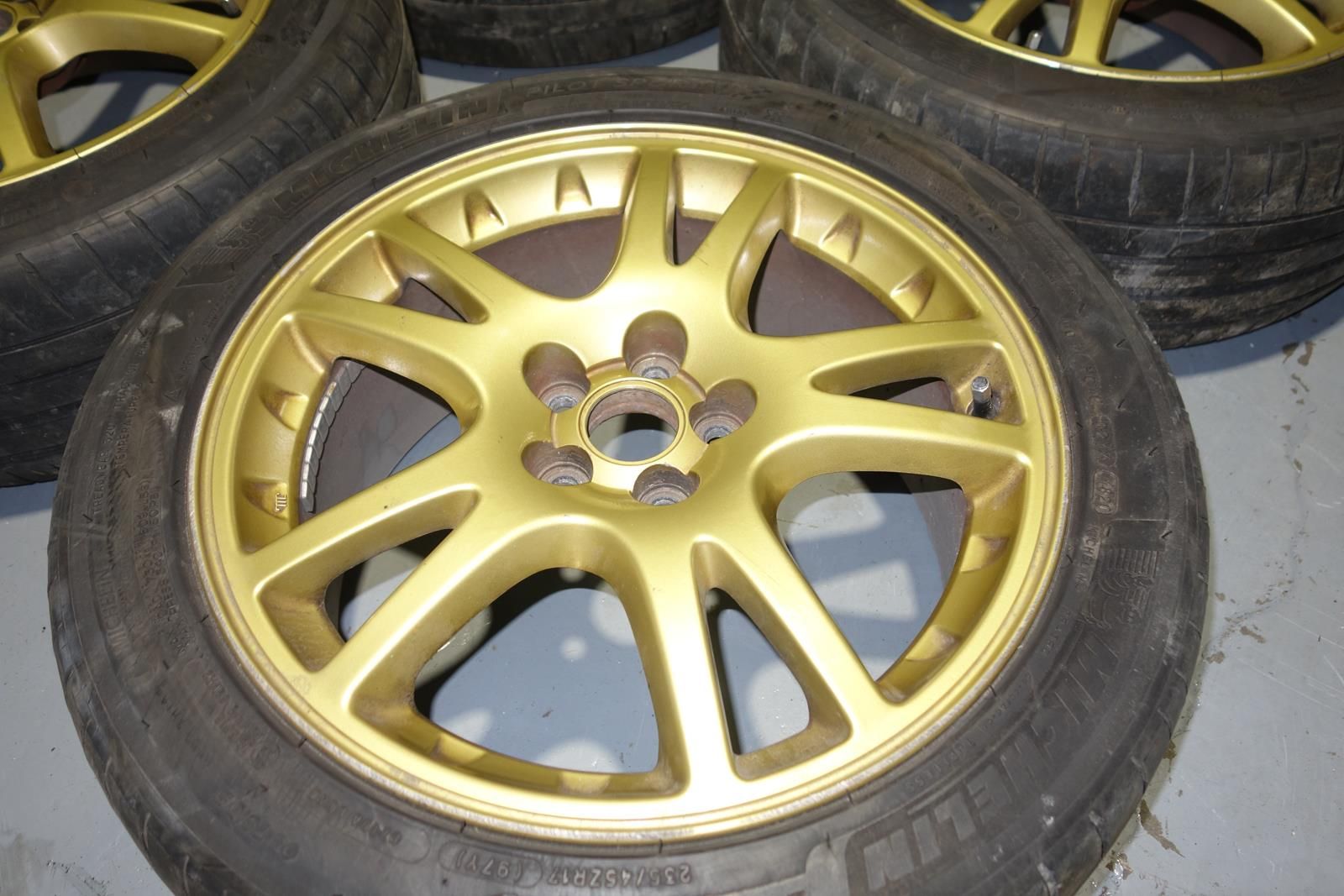 JDM Subaru Impreza WRX STI GDB Gold Enkei 5x100 Wheels Rims Mags Brembo Clearance 17x7.5J +53 V7 V8