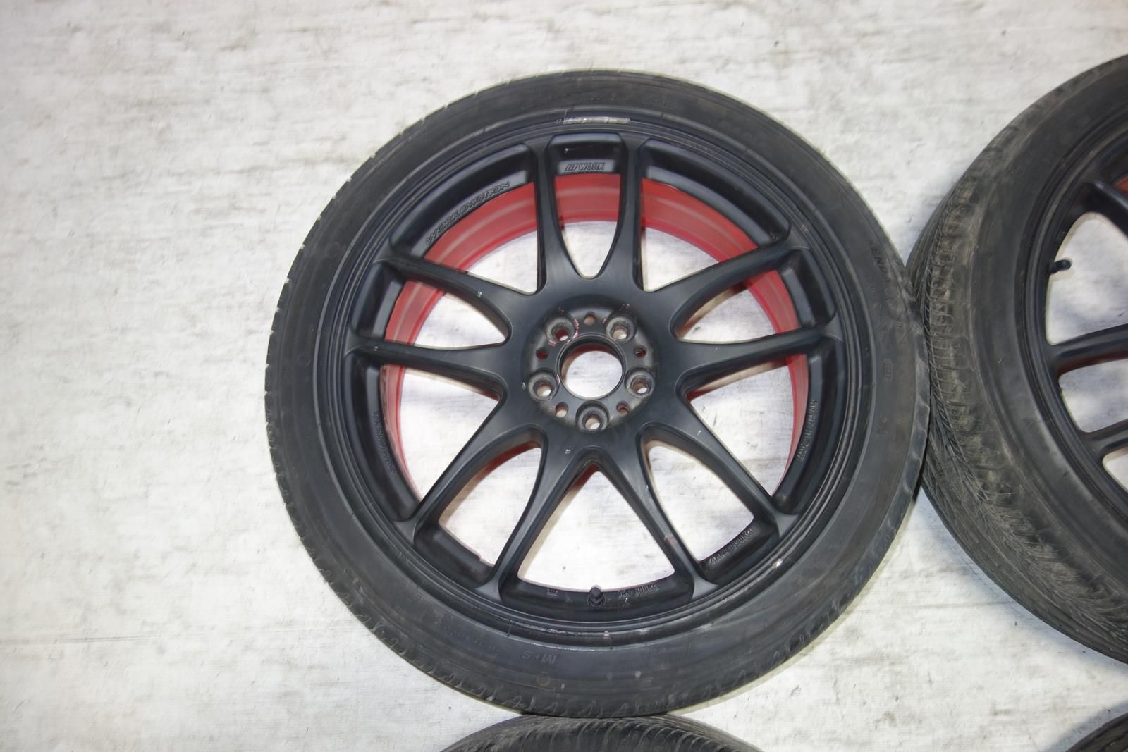 JDM Work Emotion Kiwami Wheels Rims Tires 5x100 18x7 +55 Offset Japan