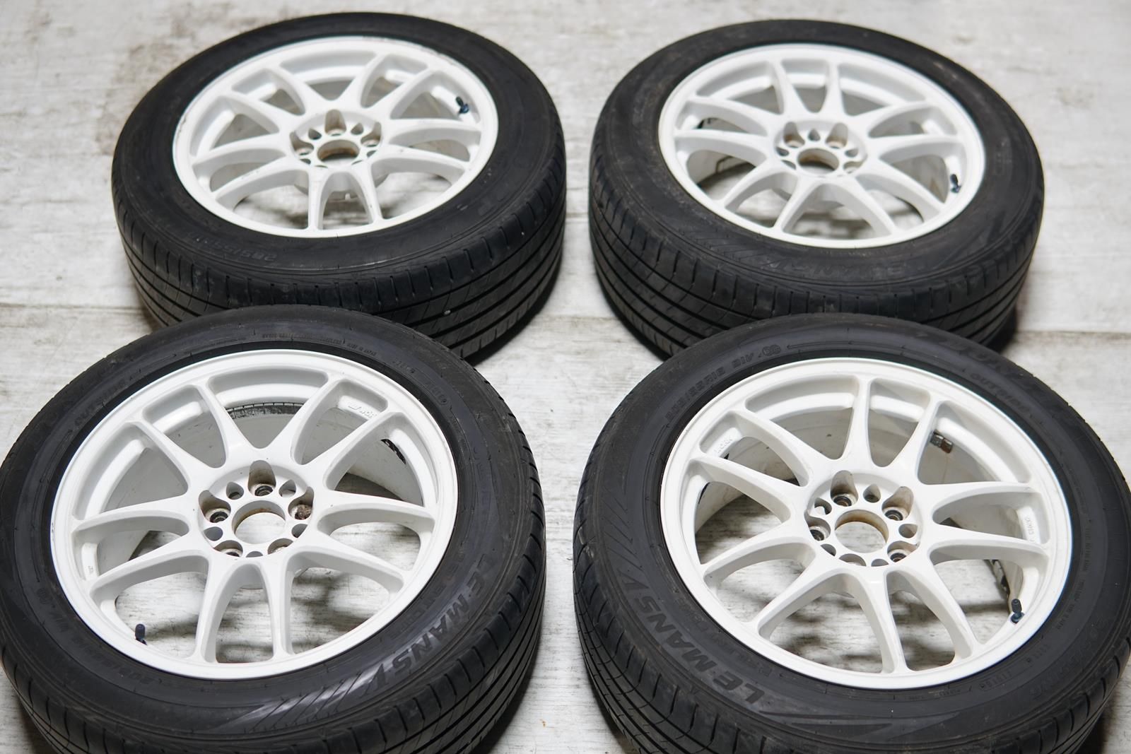 JDM Work Emotion CR Kai Wheels Rims Mags 5x100 16x7 +35 Offset Japan White