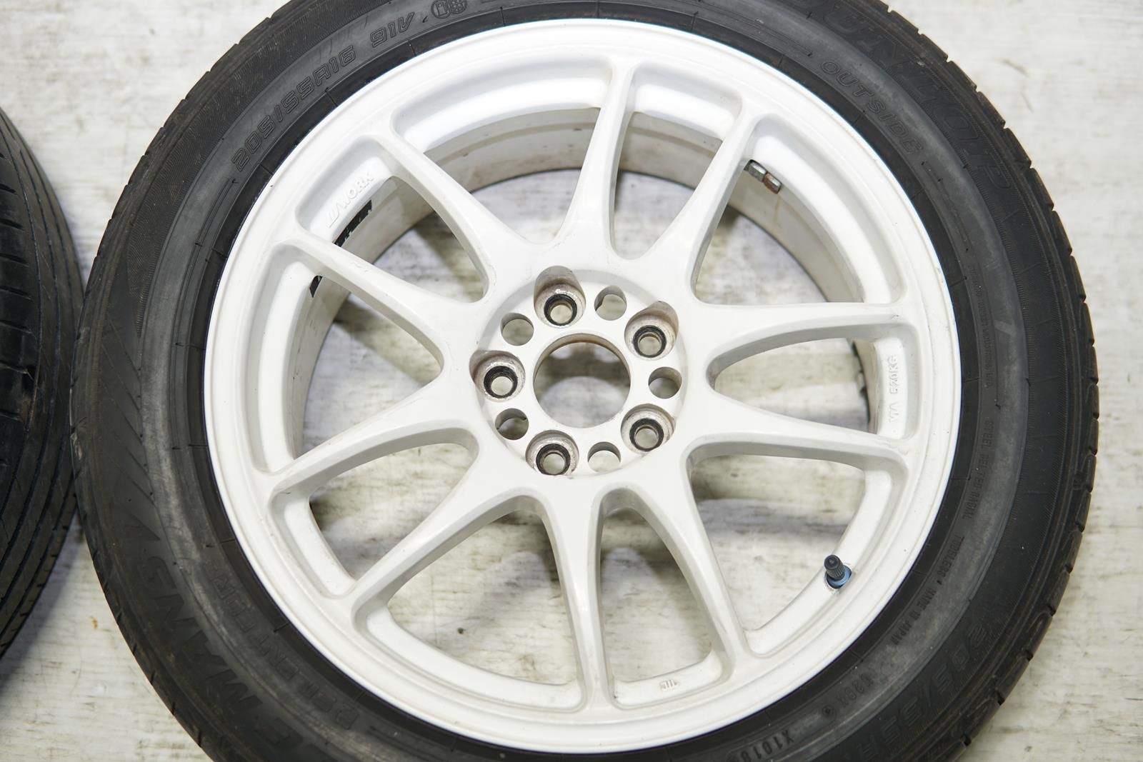 JDM Work Emotion CR Kai Wheels Rims Mags 5x100 16x7 +35 Offset Japan White