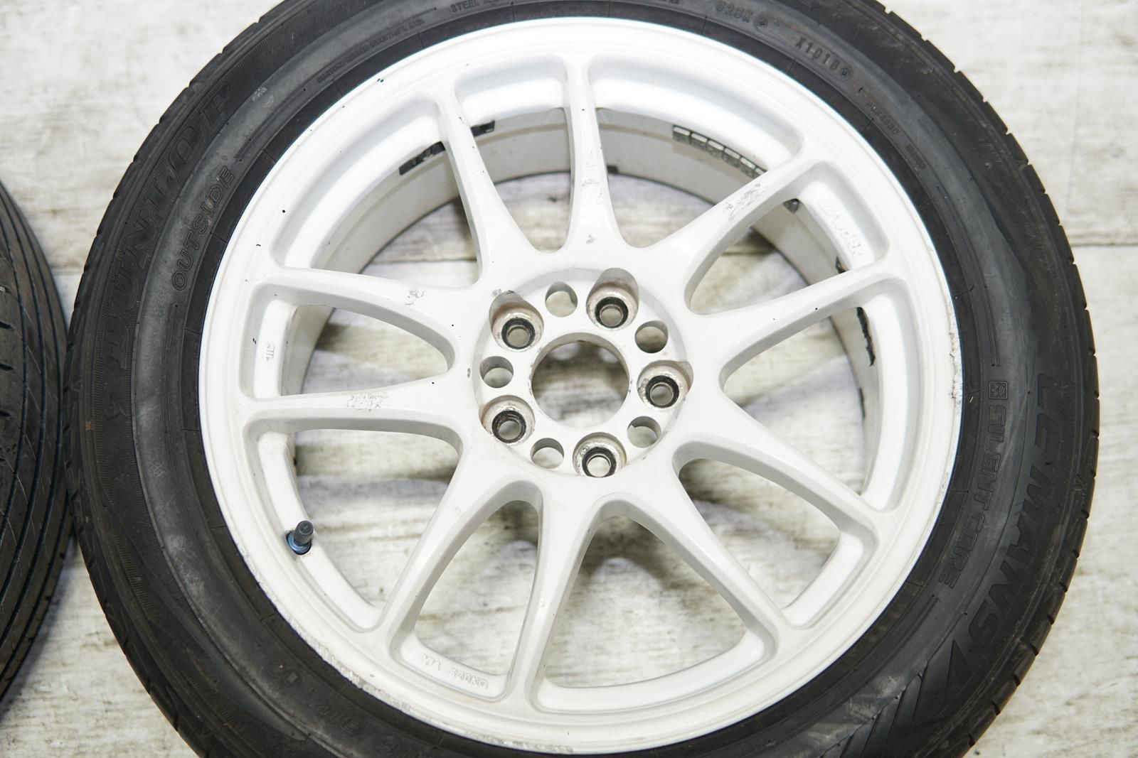 JDM Work Emotion CR Kai Wheels Rims Mags 5x100 16x7 +35 Offset Japan White