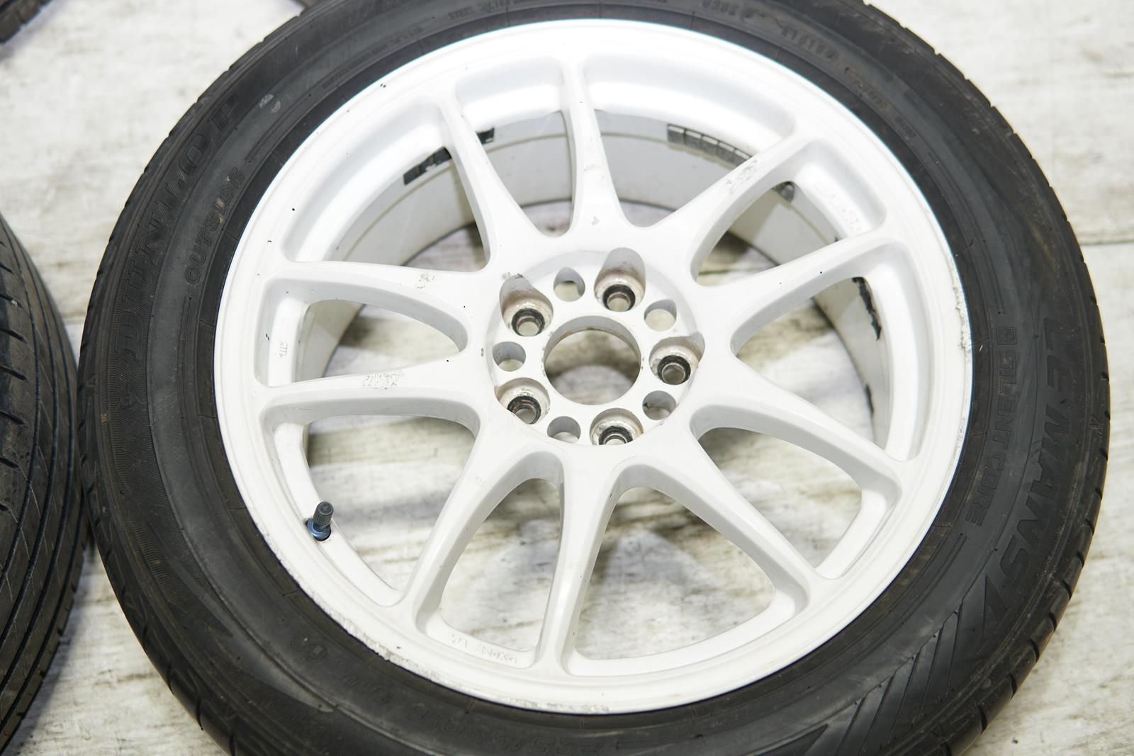 JDM Work Emotion CR Kai Wheels Rims Mags 5x100 16x7 +35 Offset Japan White