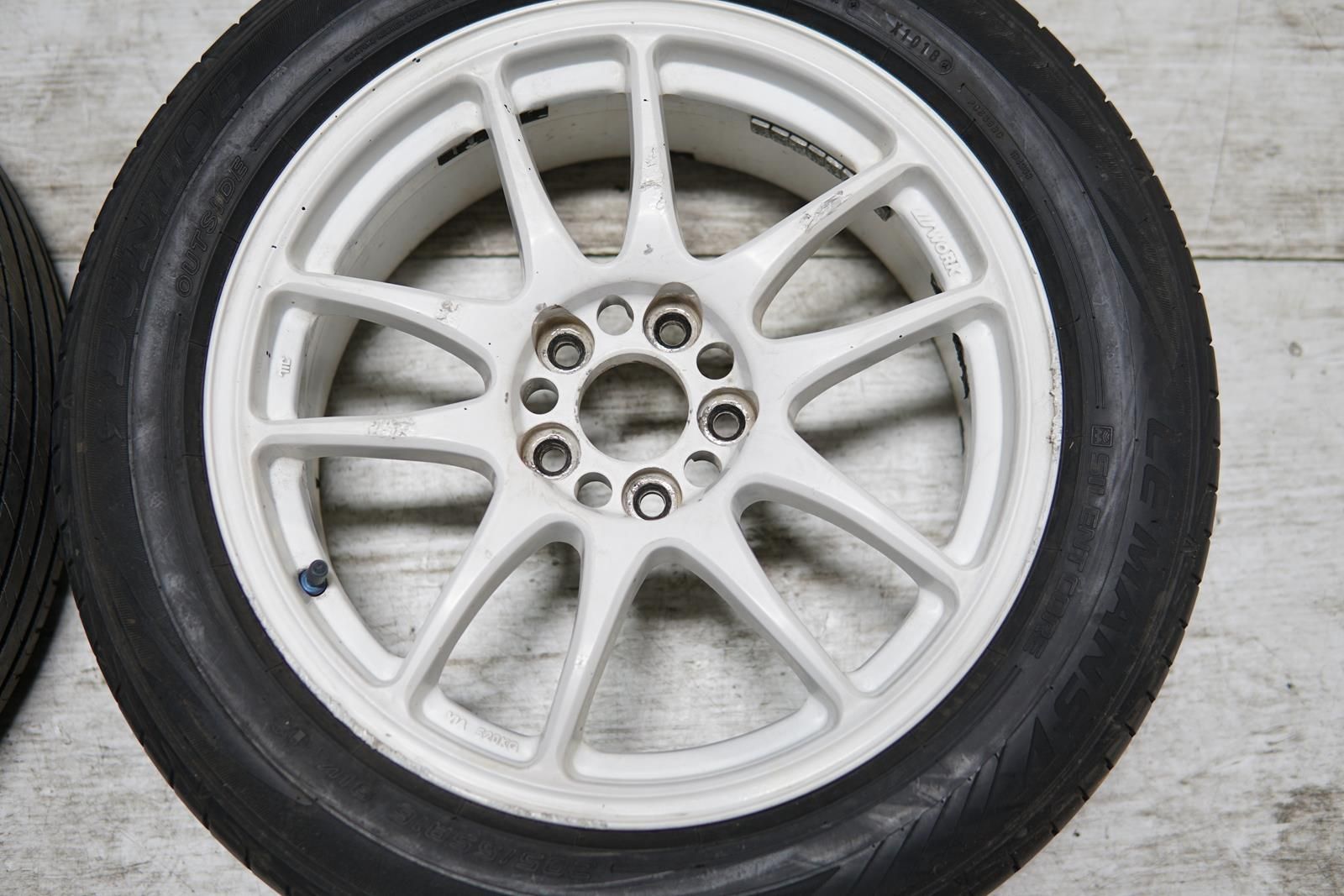 JDM Work Emotion CR Kai Wheels Rims Mags 5x100 16x7 +35 Offset Japan White