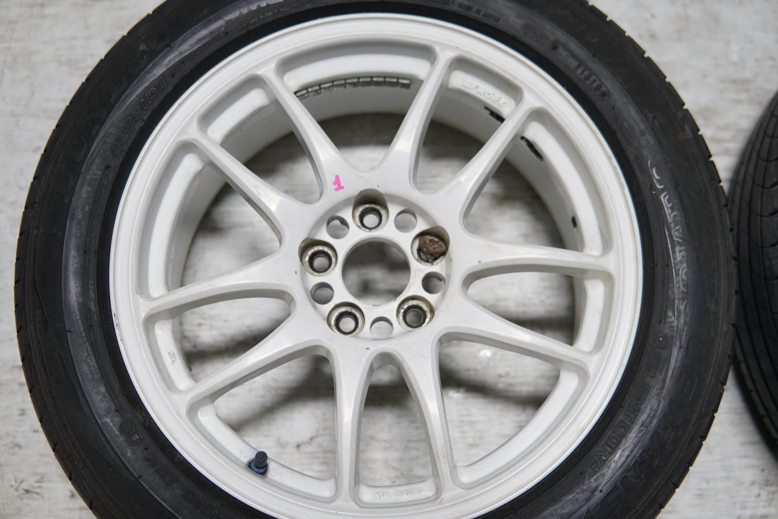 JDM Work Emotion CR Kai Wheels Rims Mags 5x100 16x7 +35 Offset Japan White