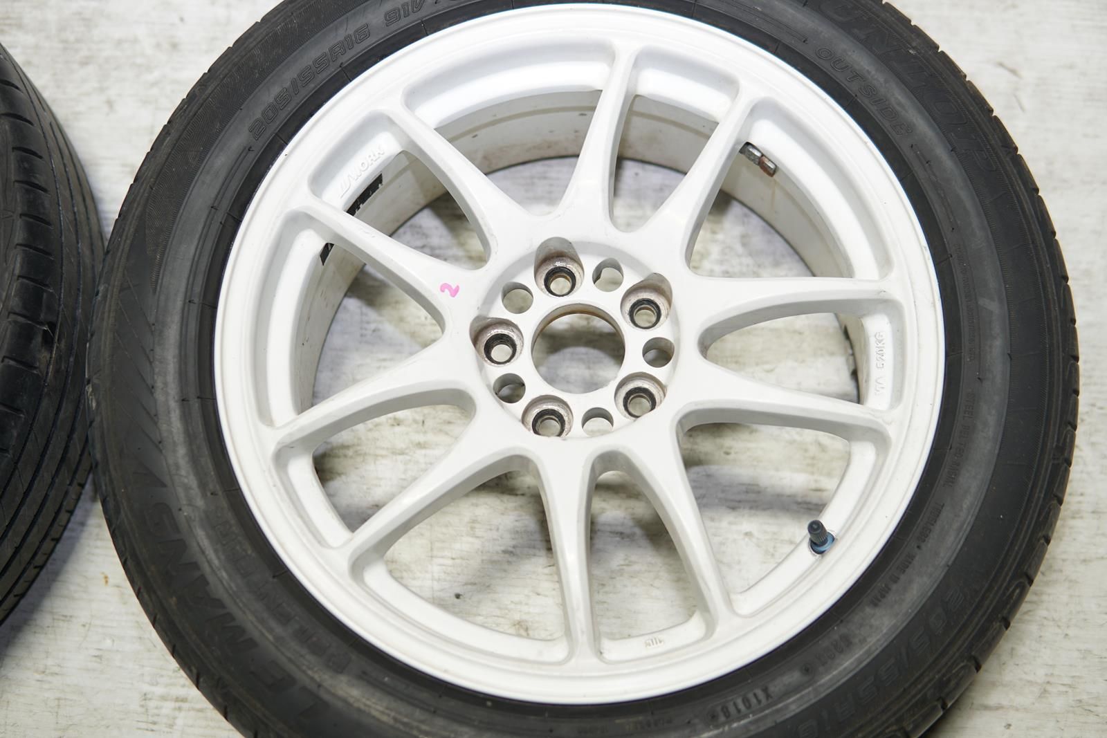 JDM Work Emotion CR Kai Wheels Rims Mags 5x100 16x7 +35 Offset Japan White
