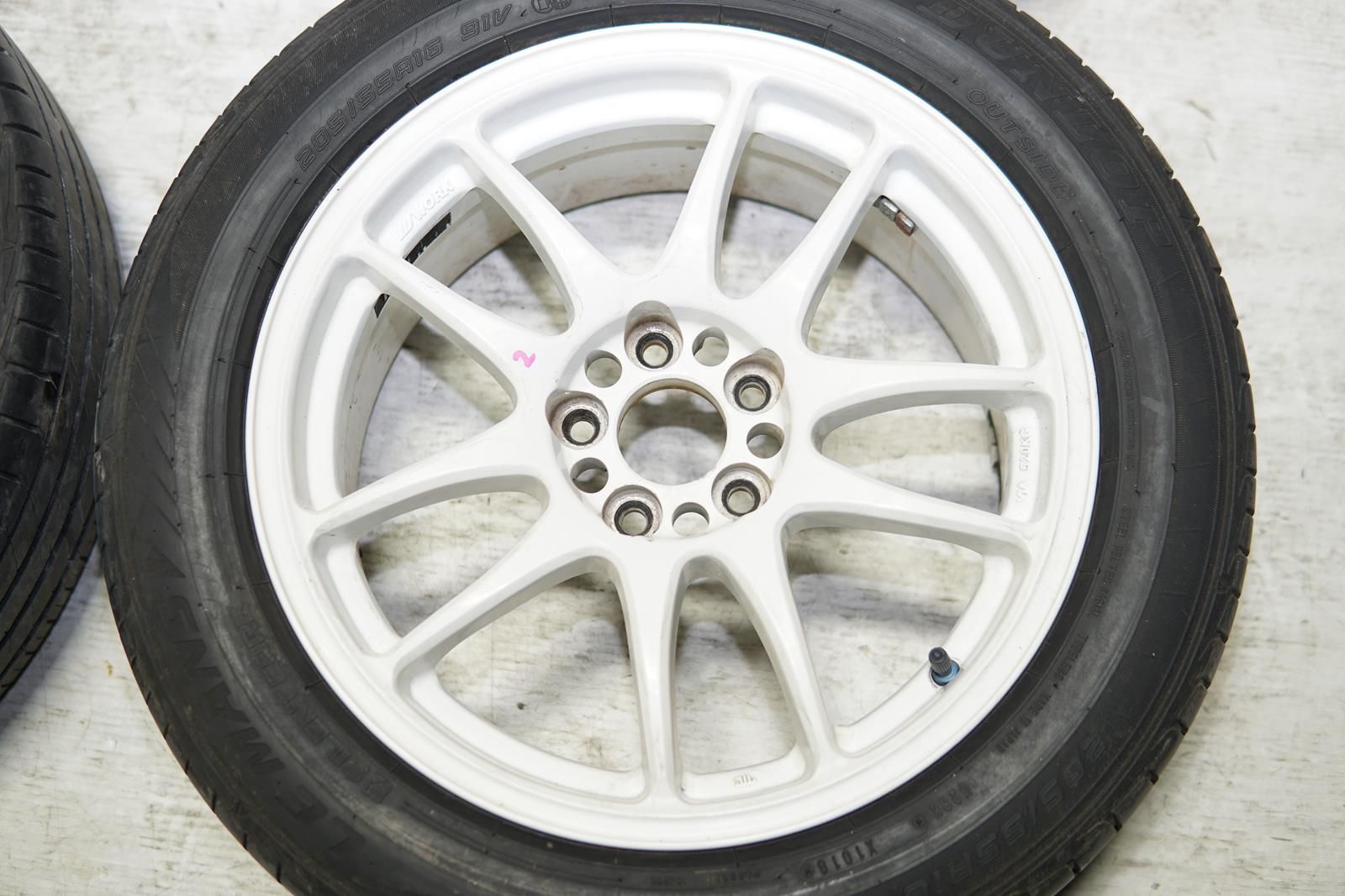 JDM Work Emotion CR Kai Wheels Rims Mags 5x100 16x7 +35 Offset Japan White