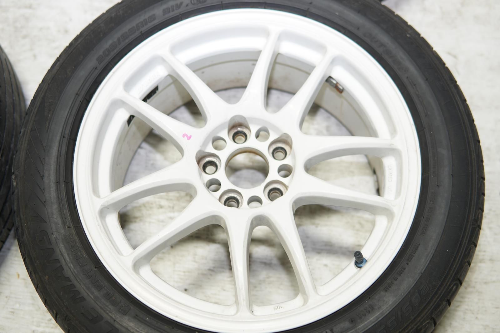 JDM Work Emotion CR Kai Wheels Rims Mags 5x100 16x7 +35 Offset Japan White