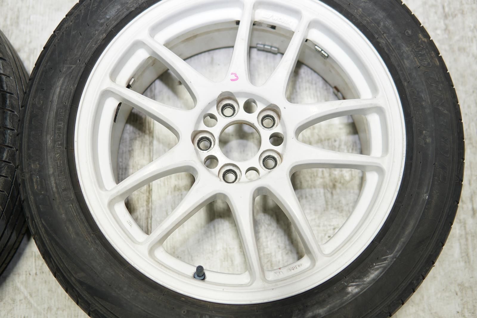 JDM Work Emotion CR Kai Wheels Rims Mags 5x100 16x7 +35 Offset Japan White