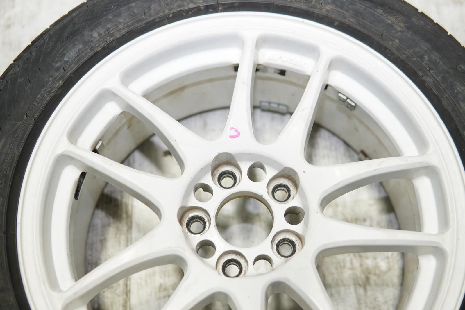 JDM Work Emotion CR Kai Wheels Rims Mags 5x100 16x7 +35 Offset Japan White