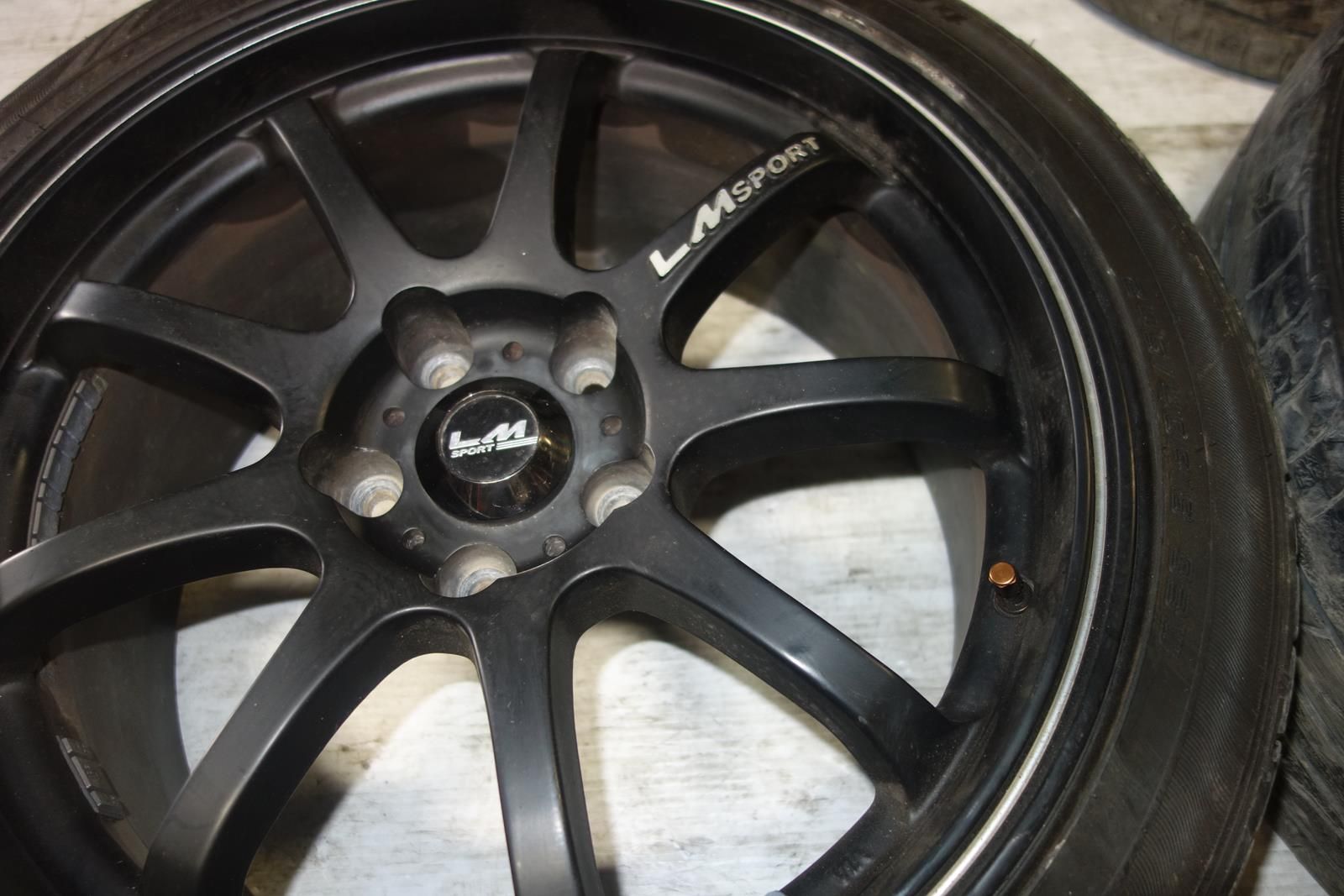 JDM LM Sport Wheels Rims Tires 5x120 18x8.5 +45 Offset