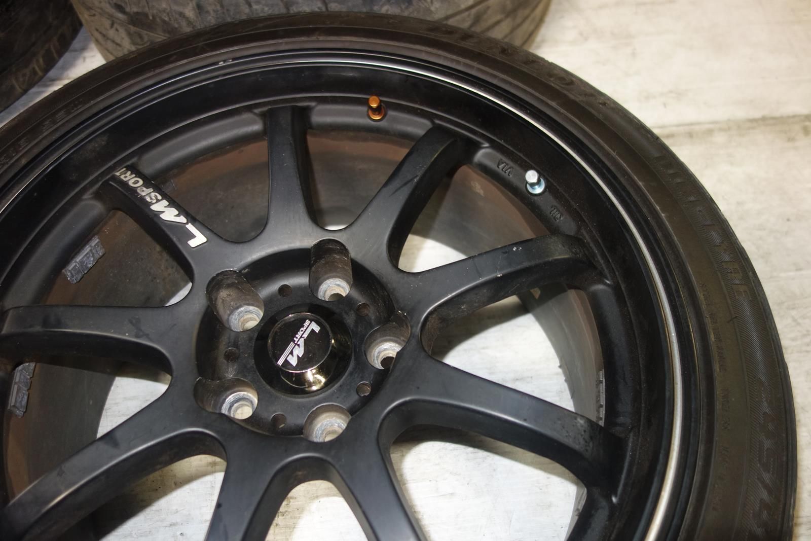 JDM LM Sport Wheels Rims Tires 5x120 18x8.5 +45 Offset
