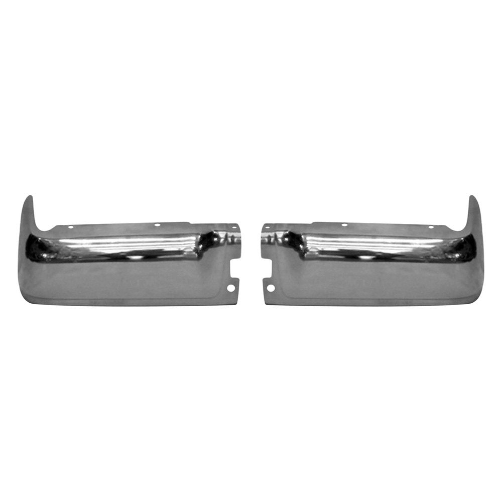 FORD PICKUP F150 2009-2014 — REAR BUMPER FACE BAR; 2-PIECE SET; CHROME; W/O SENSOR HOLES; FORD LIGHTDUTY 2009-2014