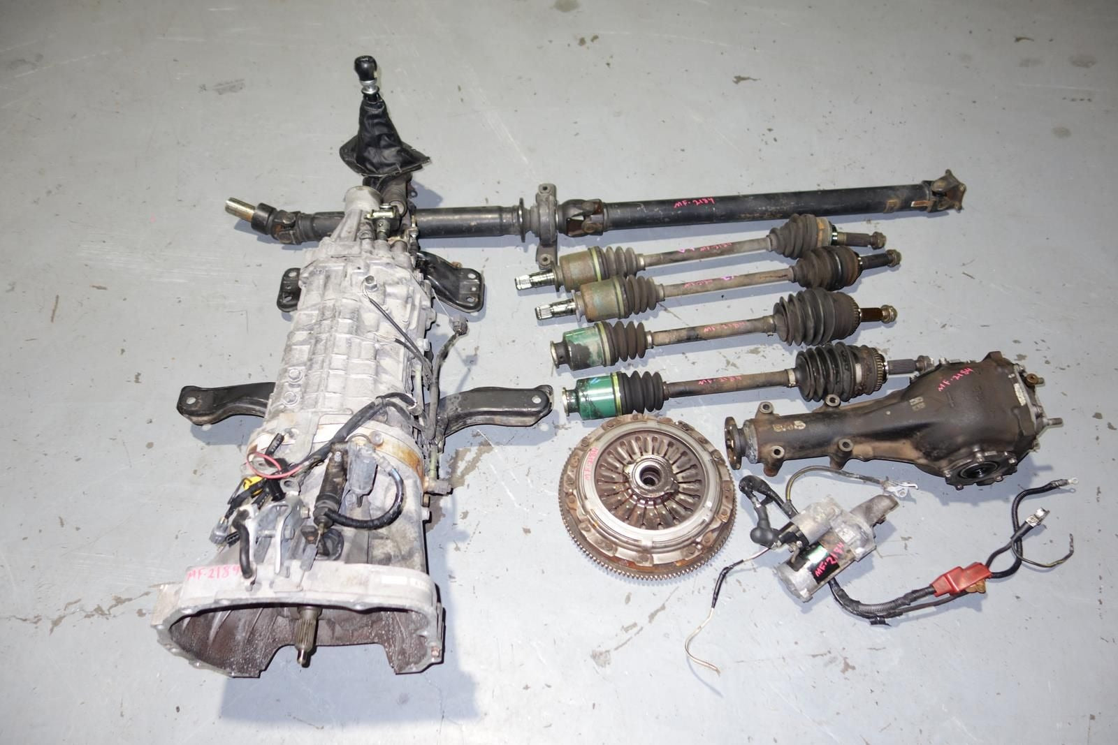 JDM Subaru Impreza Wrx STi 6speed Awd Transmission LSD Differential Axles Starter V7 R180 GDB TY856WB1AA Gearbox