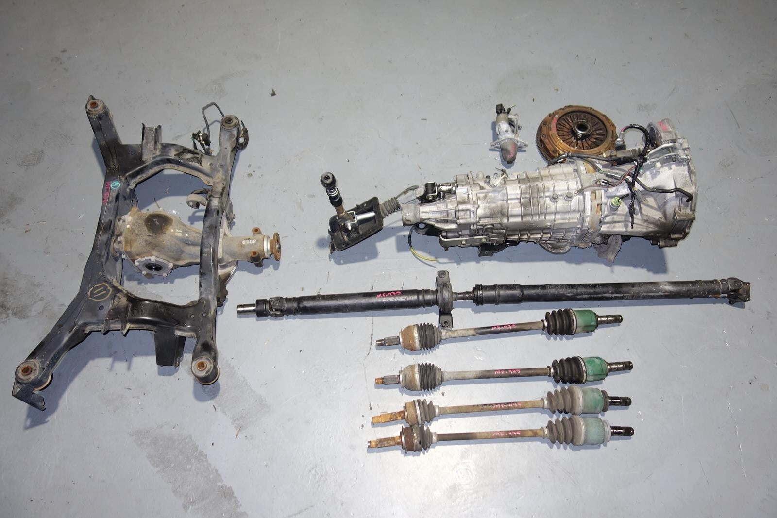 JDM Subaru Legacy Spec-B 6speed Awd Transmission Axles Rear LSD Differential Cradle 2003-2009 TY856WBDAA