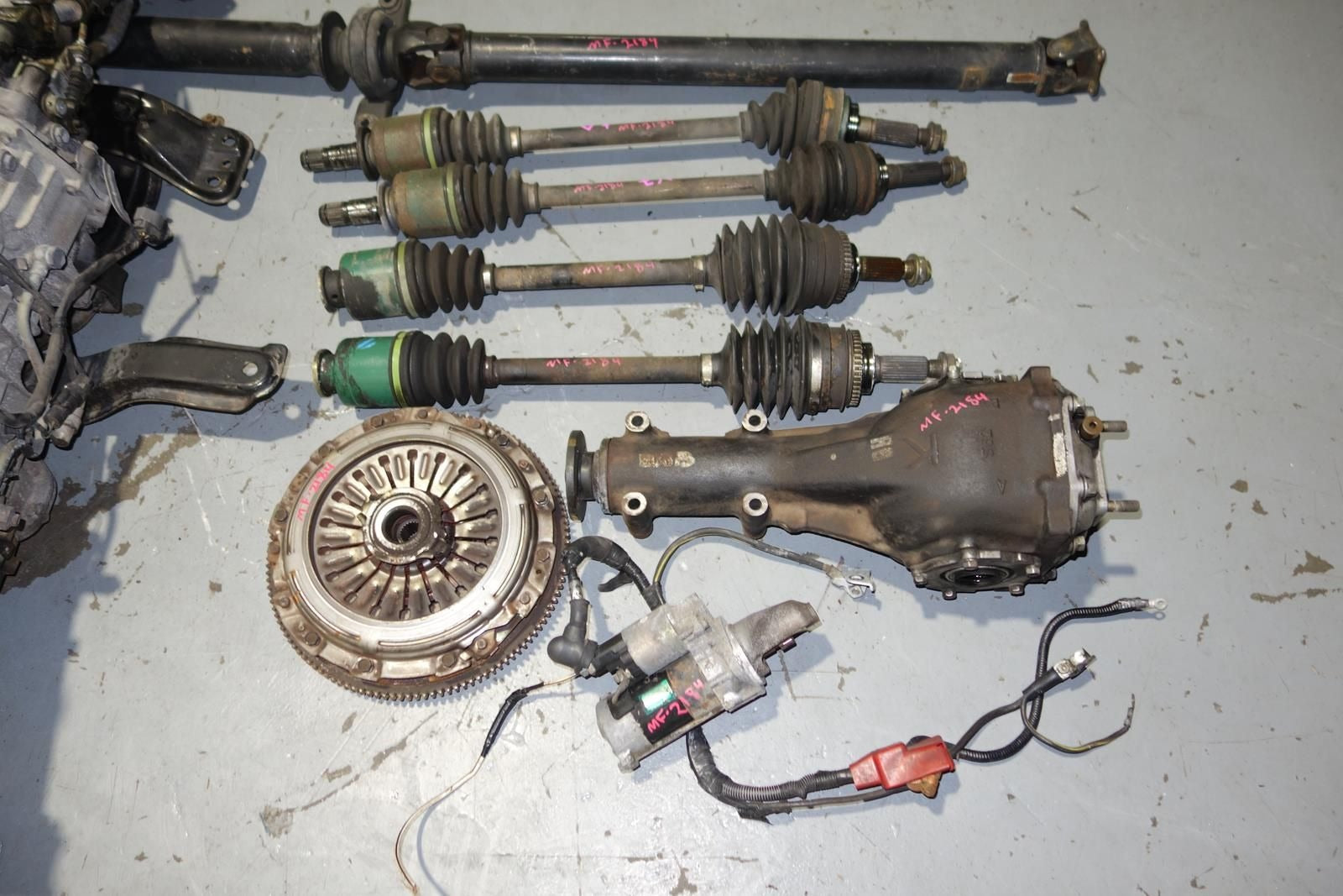 JDM Subaru Impreza Wrx STi 6speed Awd Transmission LSD Differential Axles Starter V7 R180 GDB TY856WB1AA Gearbox