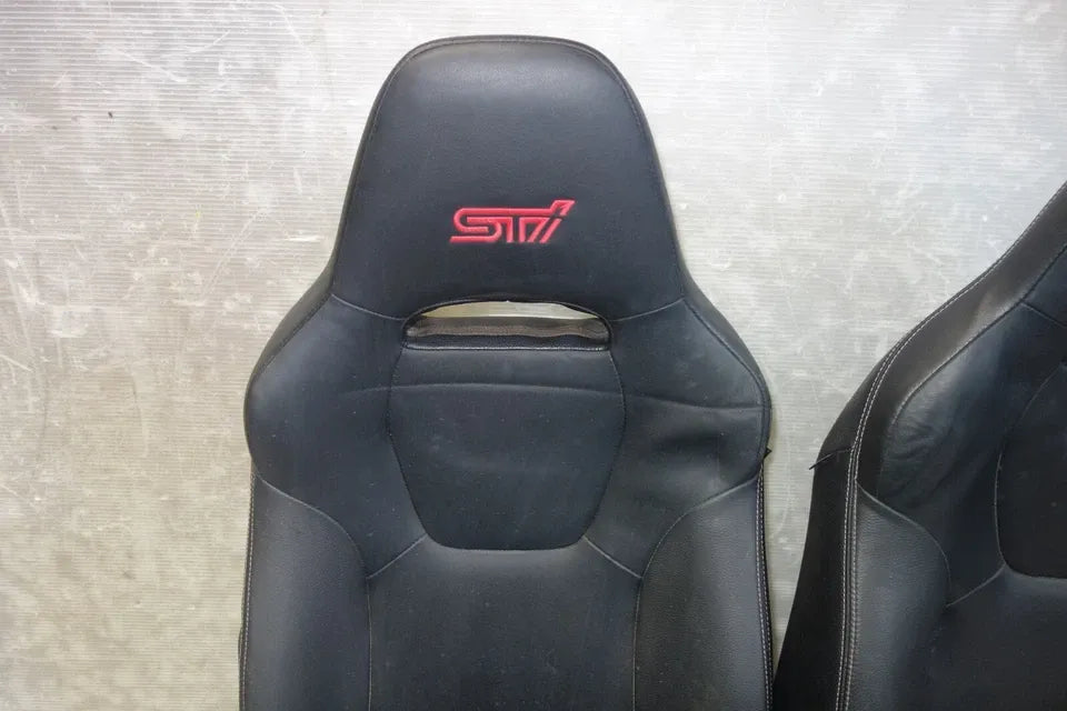 JDM Subaru Impreza WRX STi Front Seats Leather 2008-2014 GRB GRF Left Right #SET 3