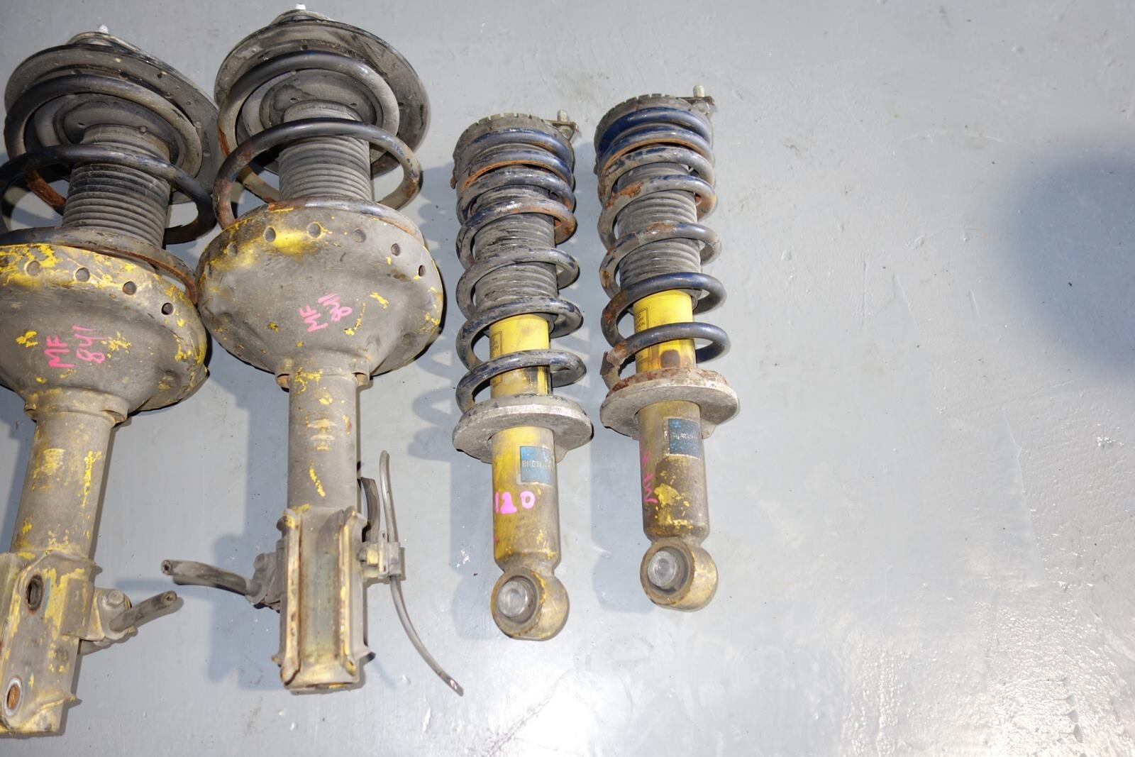 JDM Subaru Legacy Bilstein Yellow Shocks Struts Springs 2005-2009 MF-841