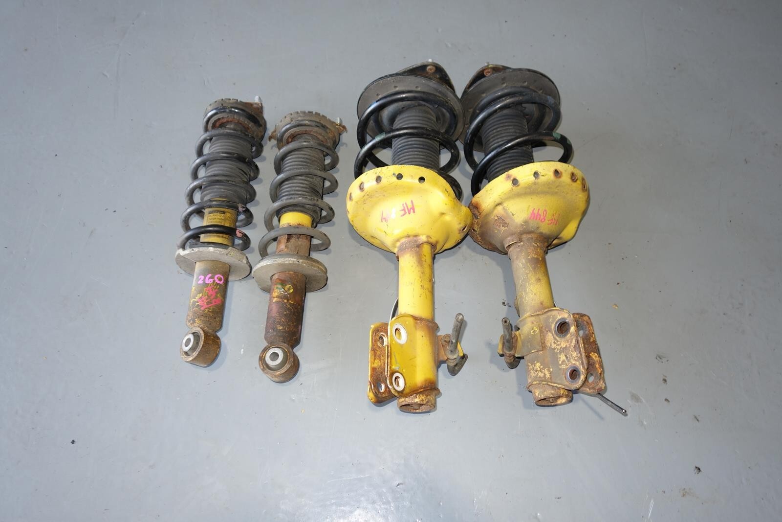 JDM Subaru Legacy Bilstein Yellow Shocks Struts Springs 2005-2009 # MF -844