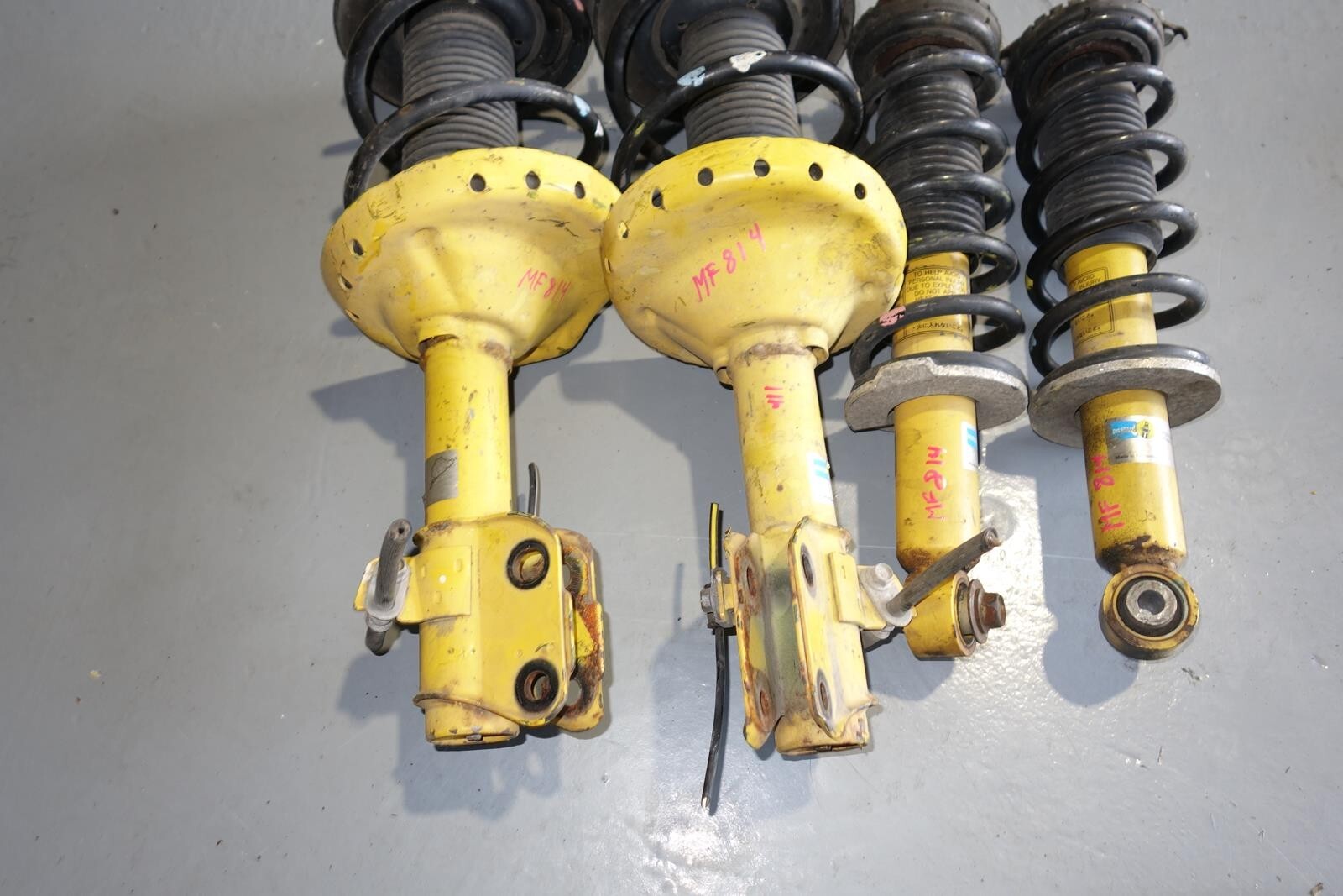 JDM Subaru Legacy Bilstein Yellow Shocks Struts Springs 2005-2009 MF-814