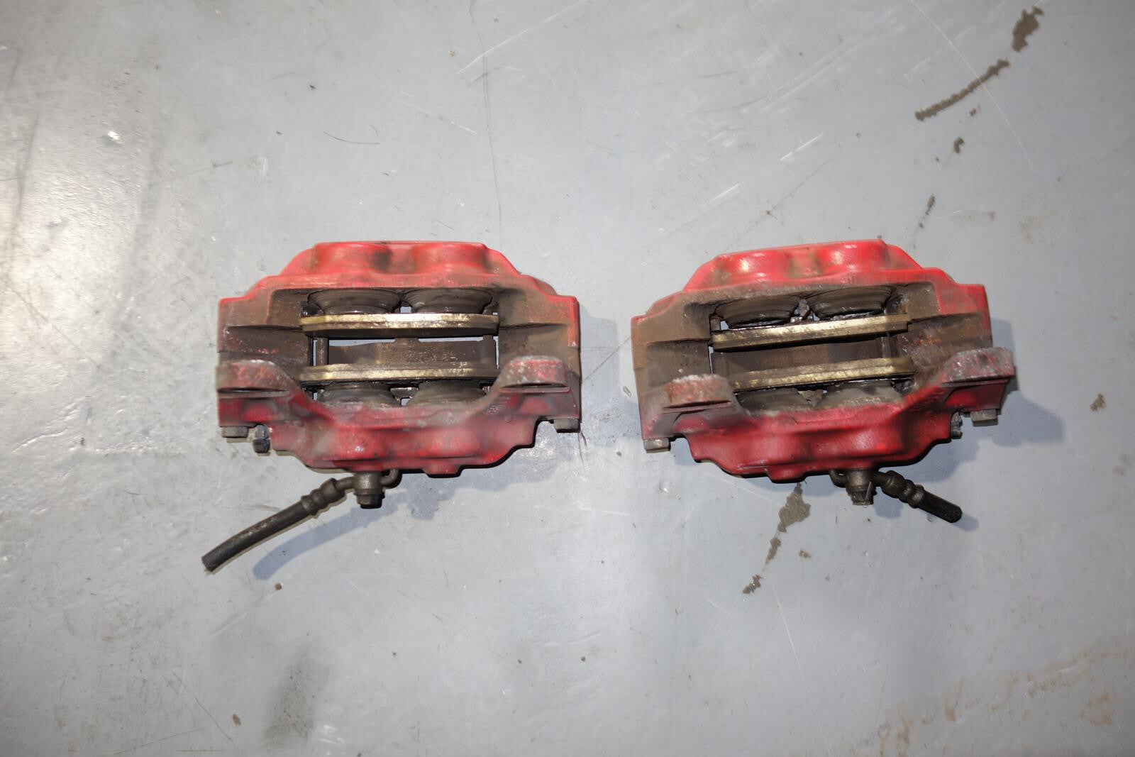JDM Subaru Impreza WRX STi Legacy Forester Front 4 Pot Piston Brake Calipers RED