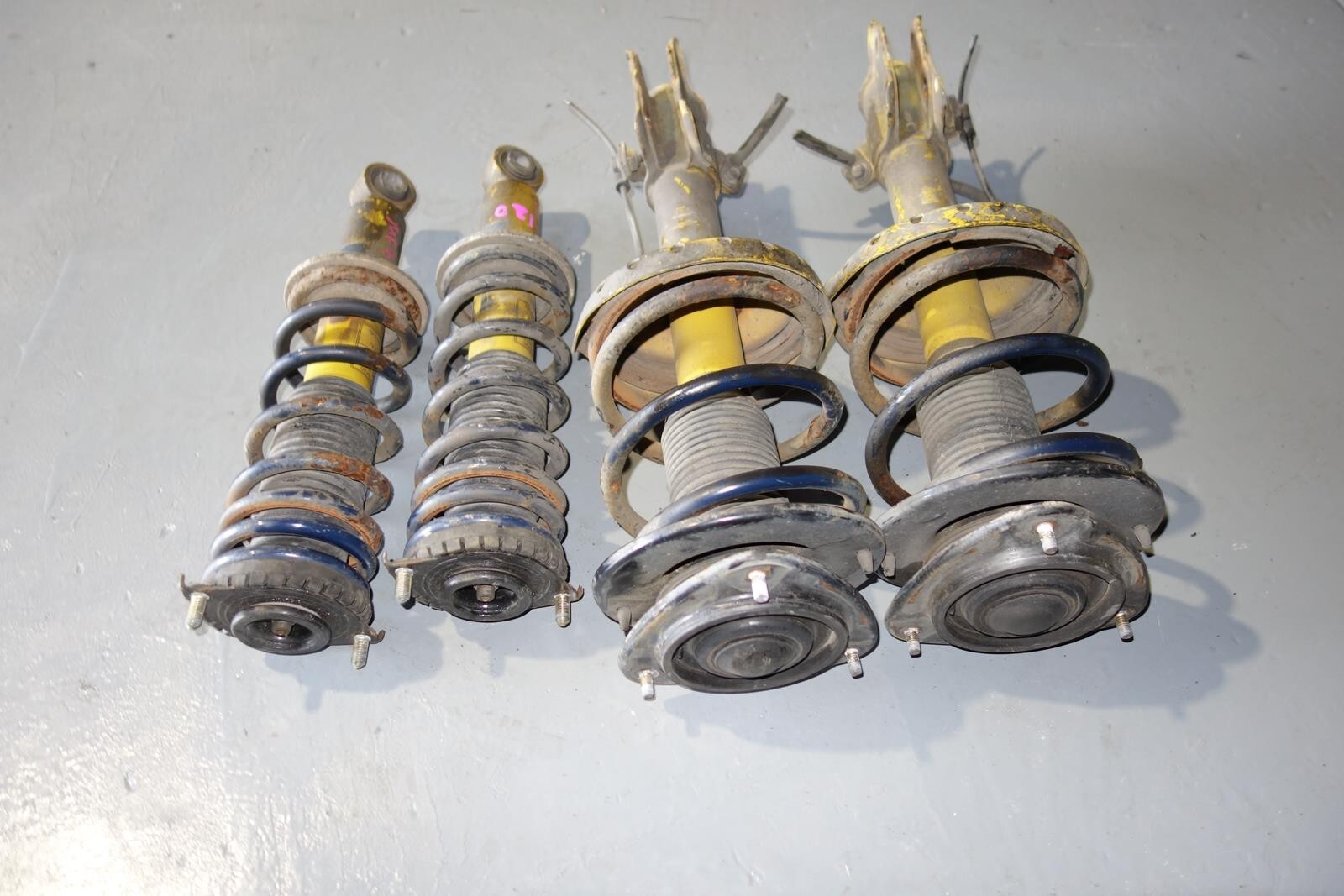 JDM Subaru Legacy Bilstein Yellow Shocks Struts Springs 2005-2009 MF-841