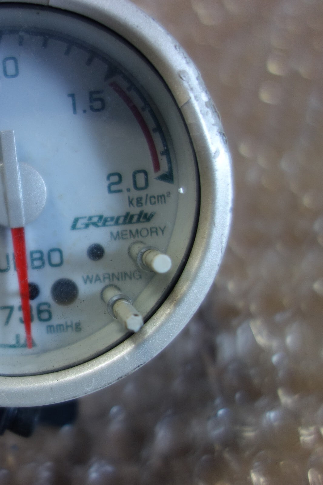 JDM Greddy White Face Boost Gauge Turbo 2 Bar
