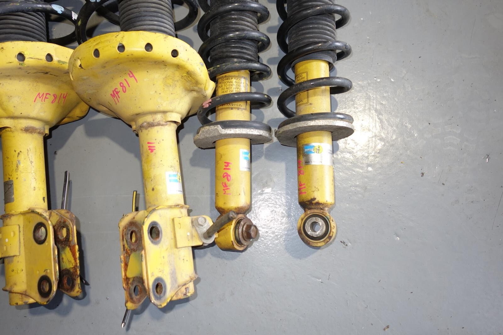 JDM Subaru Legacy Bilstein Yellow Shocks Struts Springs 2005-2009 MF-814