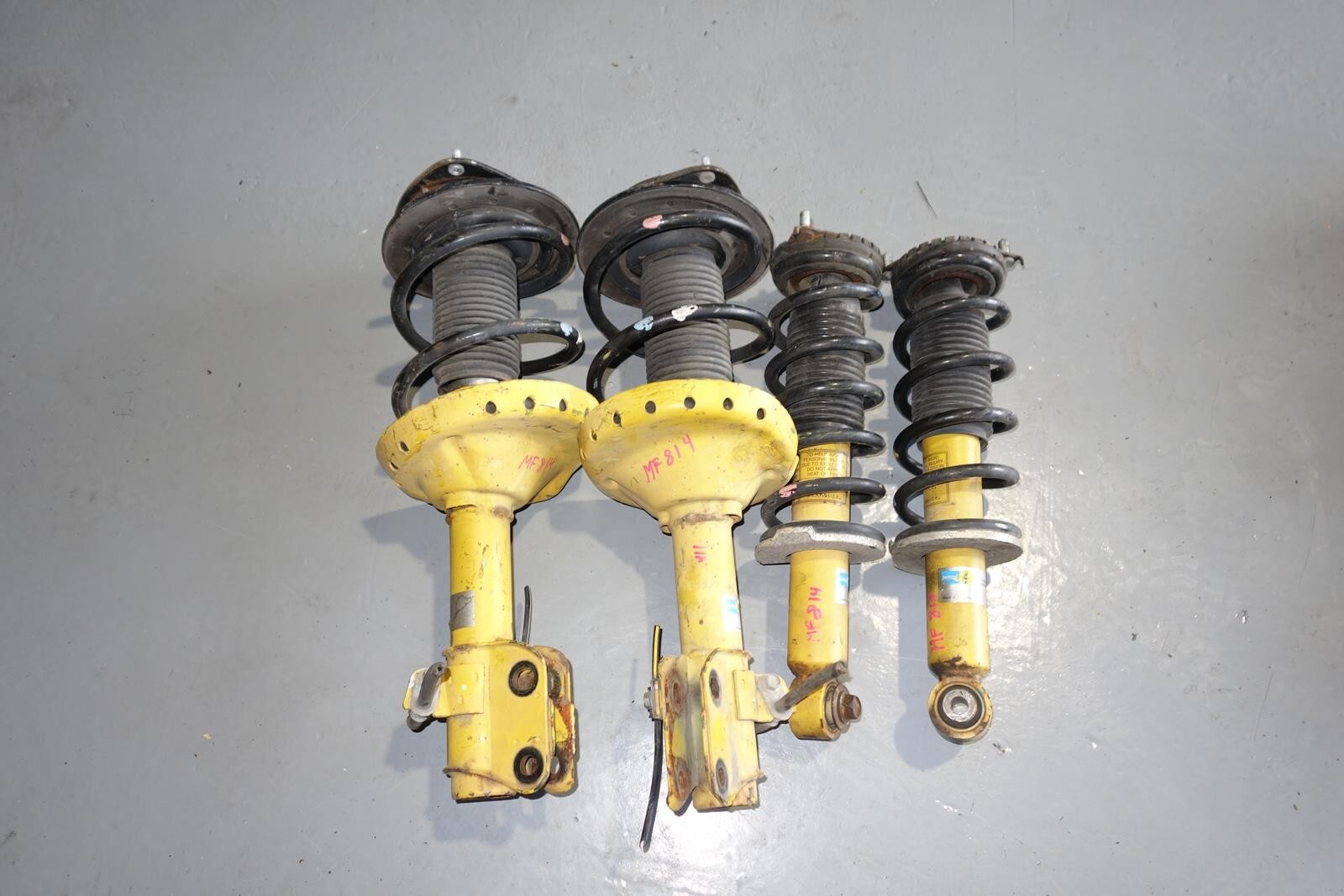 JDM Subaru Legacy Bilstein Yellow Shocks Struts Springs 2005-2009 MF-814