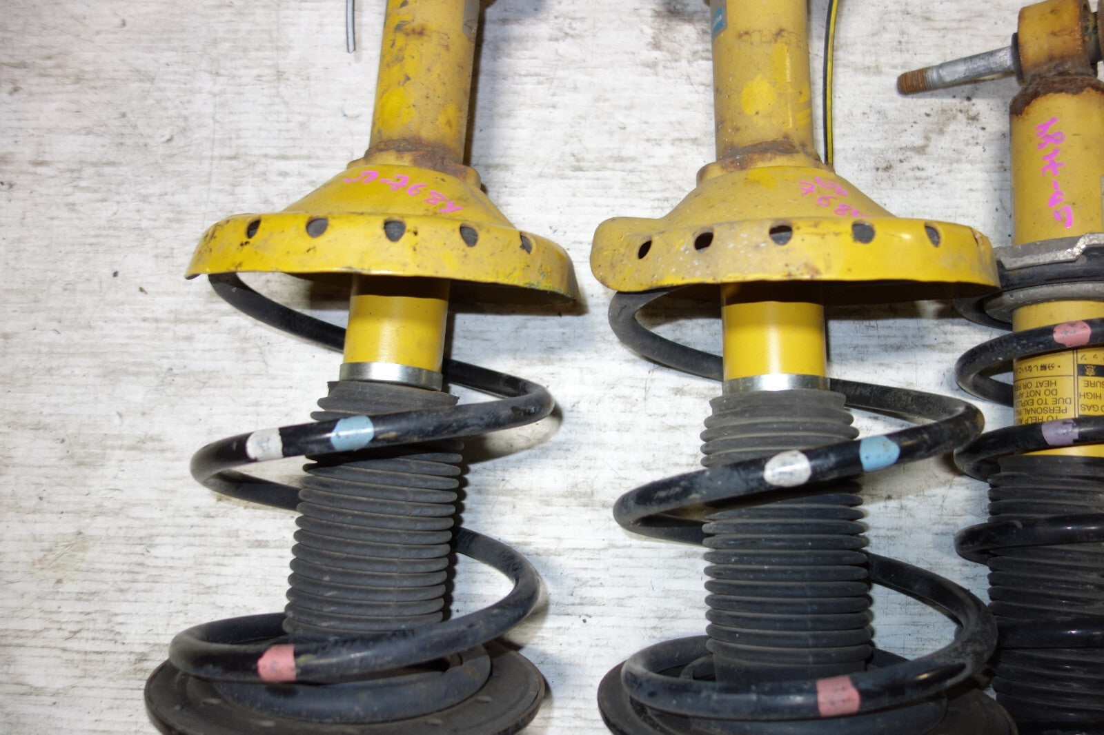 JDM Subaru Legacy Bilstein Yellow Shocks Struts Springs 2005-2009 #7684