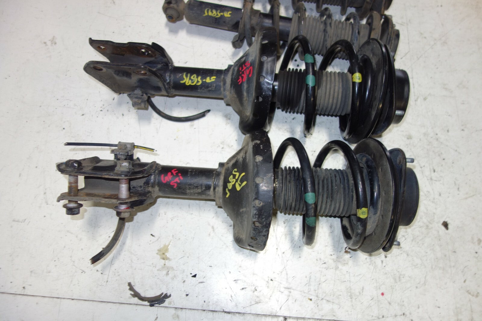 JDM Subaru WRX STi Shocks Strut Springs 2008-2014 Hatchback OEM Front & Rear