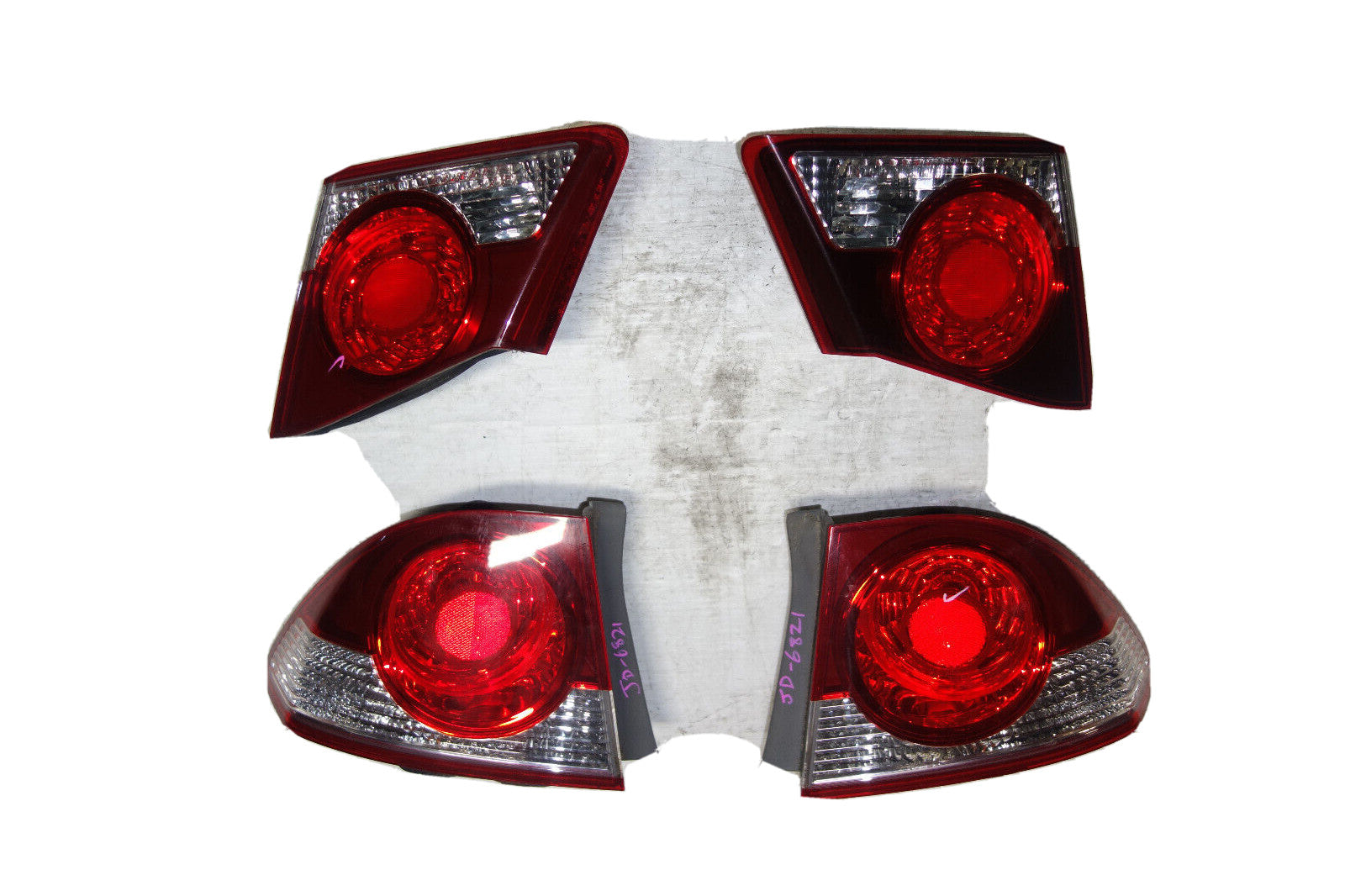 JDM Honda Civic Type R FD1 FD2 Acura CSX Rear Taillights Tail Lamps 2006-2011