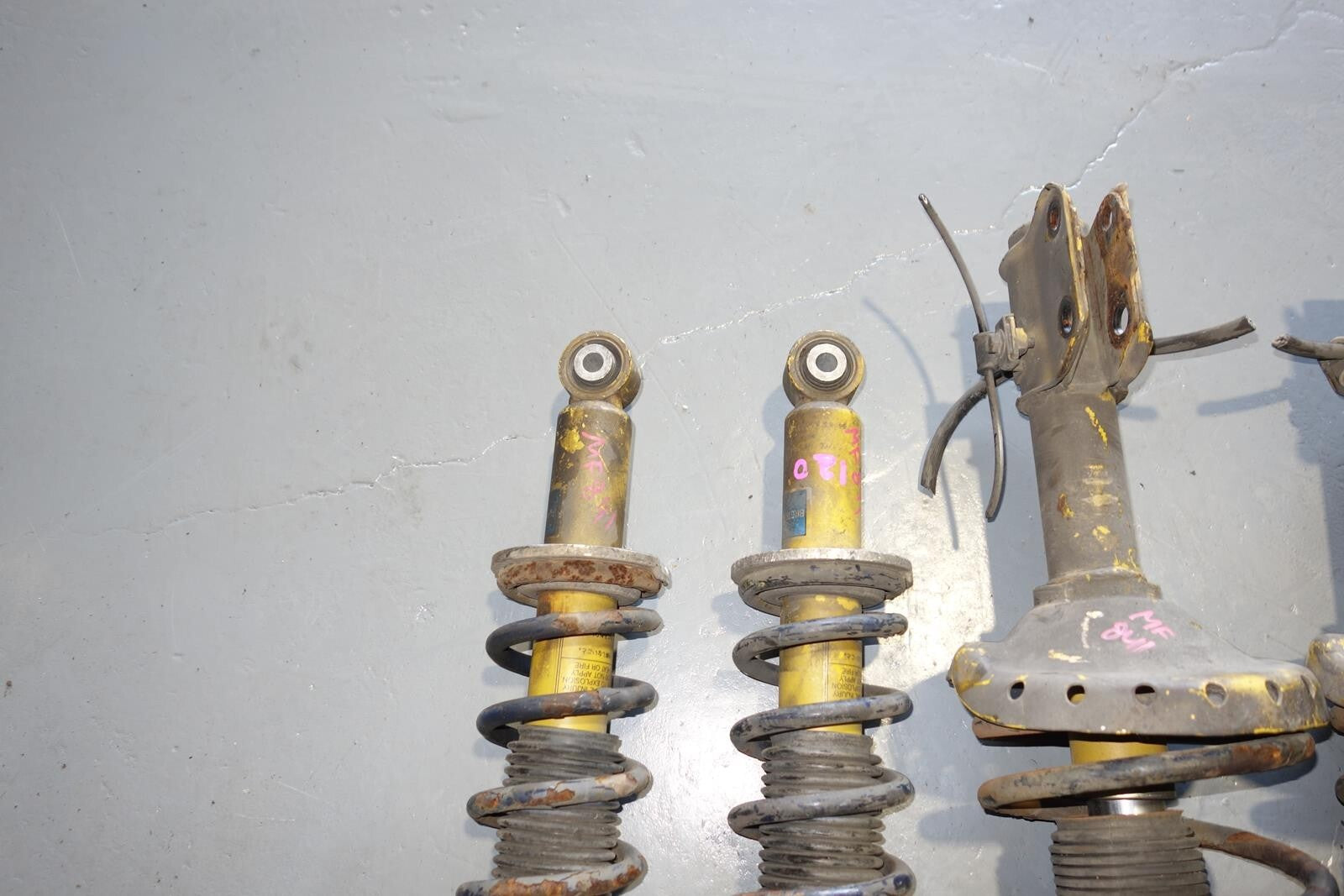 JDM Subaru Legacy Bilstein Yellow Shocks Struts Springs 2005-2009 # MF -841