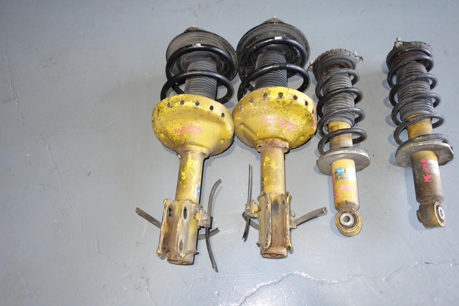 JDM Subaru Legacy Bilstein Yellow Shocks Struts Springs 2005-2009 MF-840