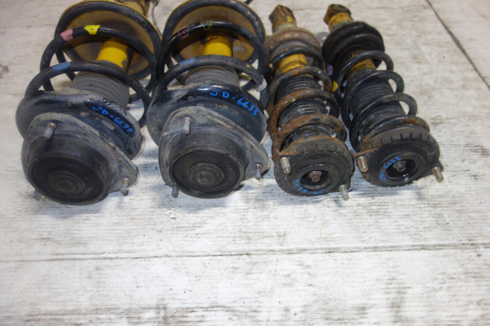 JDM Subaru Legacy Bilstein Front Shocks Coil Springs Strut Suspension 1998-2004
