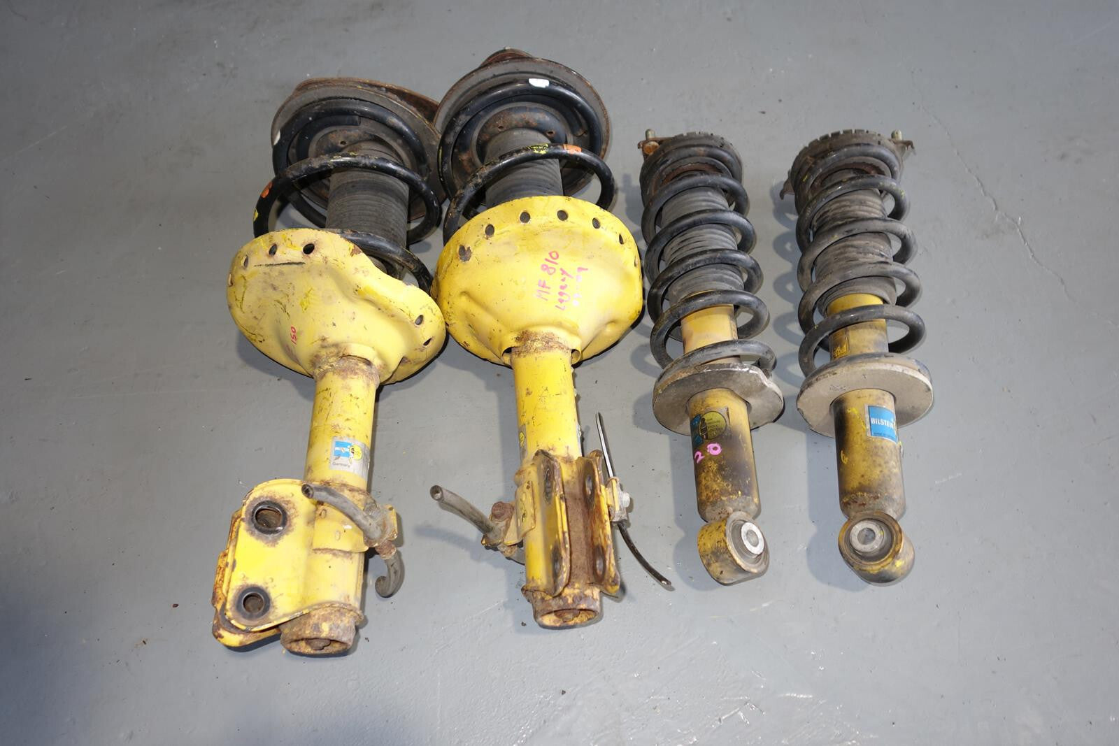 JDM Subaru Legacy Bilstein Shock Spring Strut Front Rear Suspension 05-09 MF-810