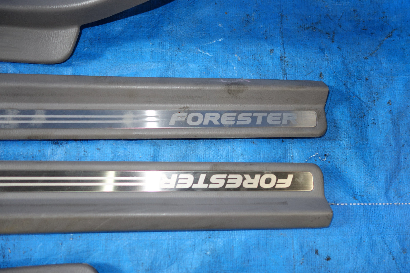 JDM Subaru Forester Front Rear Door Sills Trim Scuff Plates Step 2003-2008 #2133