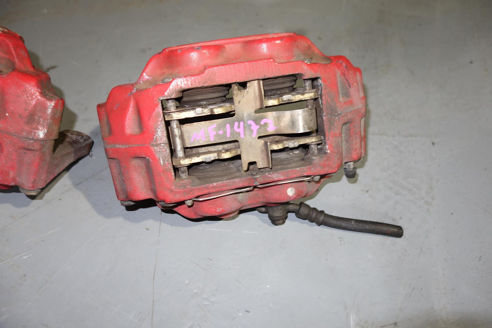 JDM Subaru Impreza WRX STi Legacy Forester Front 4 Pot Piston Brake Calipers RED