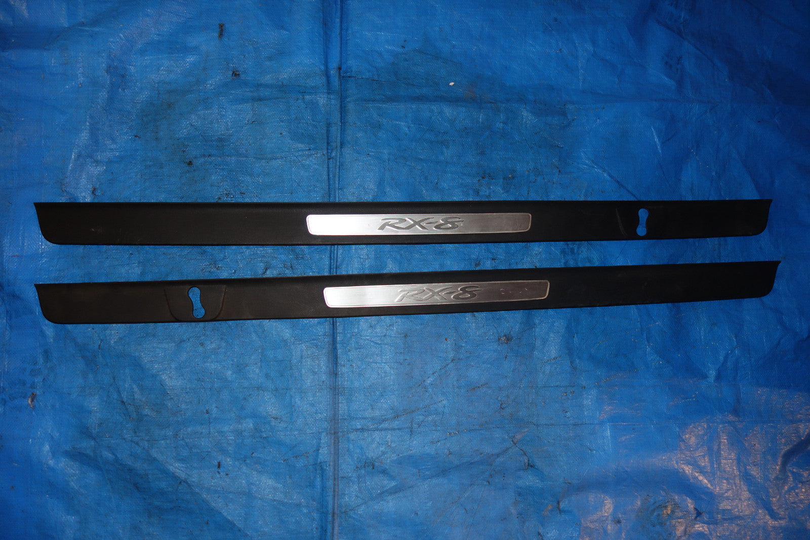 JDM Mazda RX-8 RX8 OEM Door Sills Plates Steps Scuff Chrome SE3P 2004-2008
