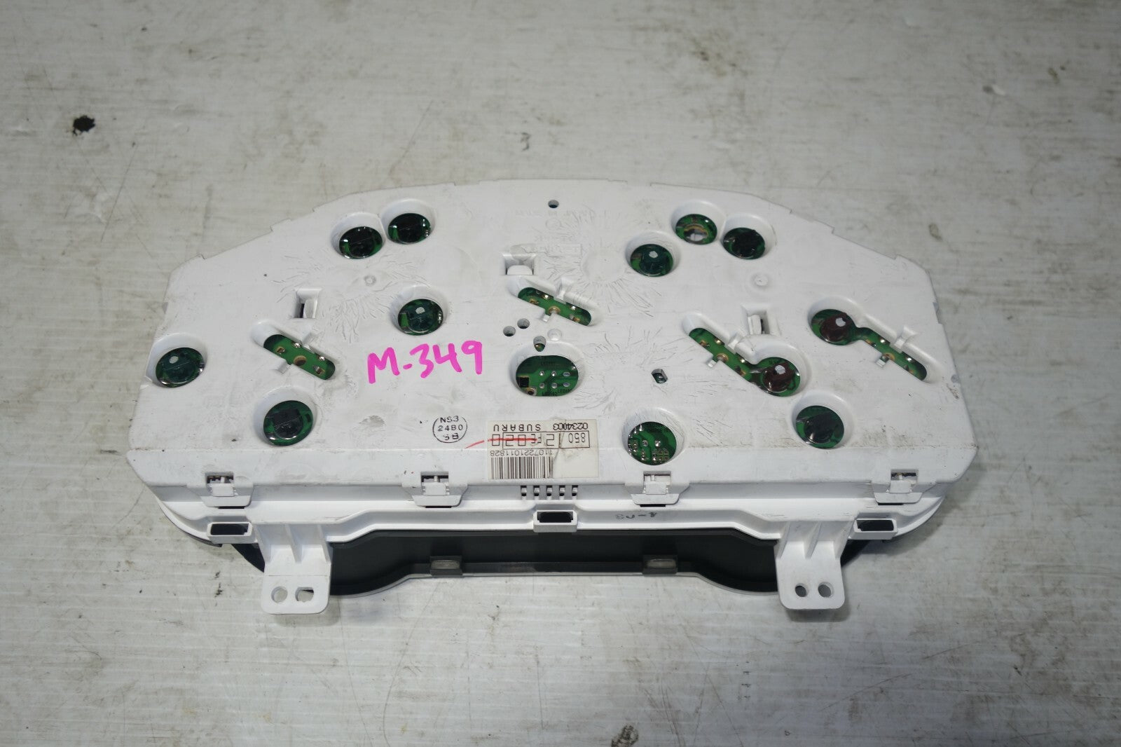 JDM 02-03 SUBARU IMPREZA WRX VERSION 7 MANUAL GAUGE CLUSTER  SPEEDOMETER M-349