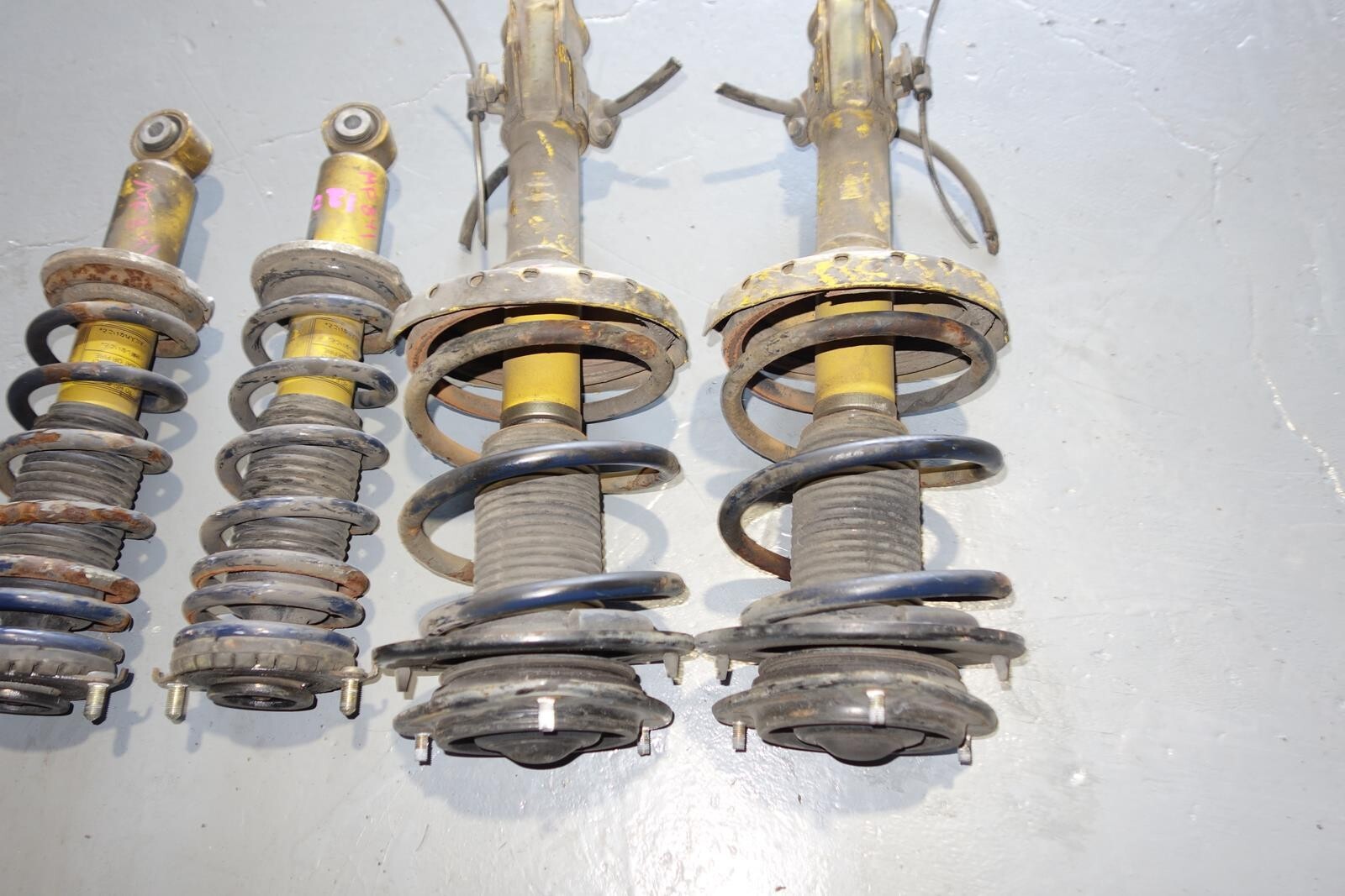 JDM Subaru Legacy Bilstein Yellow Shocks Struts Springs 2005-2009 # MF -841