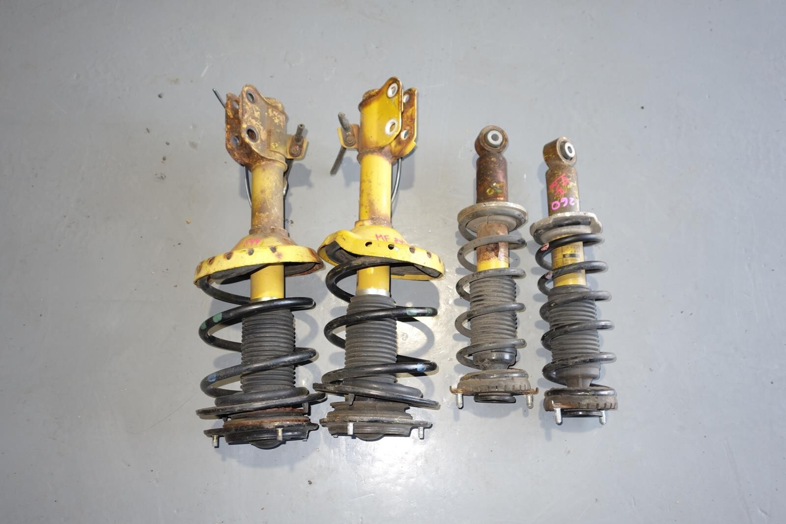 JDM Subaru Legacy Bilstein Yellow Shocks Struts Springs 2005-2009 # MF -844
