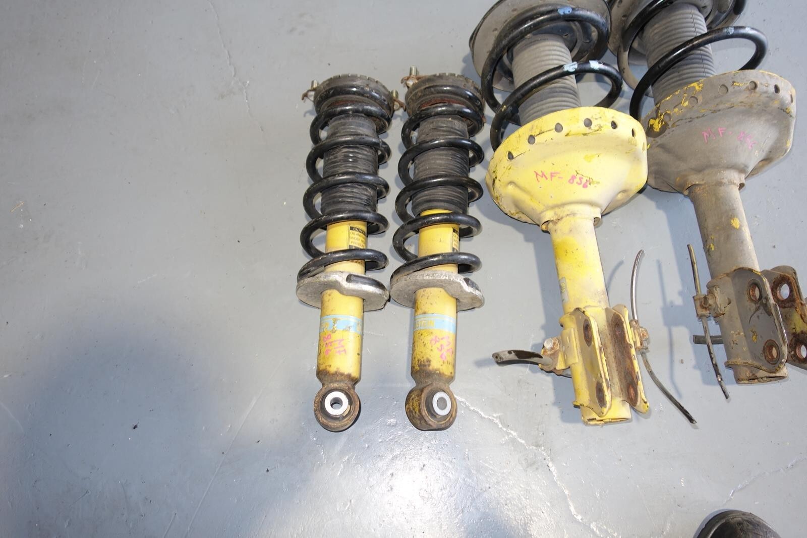 JDM Subaru Legacy Bilstein Yellow Shocks Struts Springs 2005-2009 # MF -856