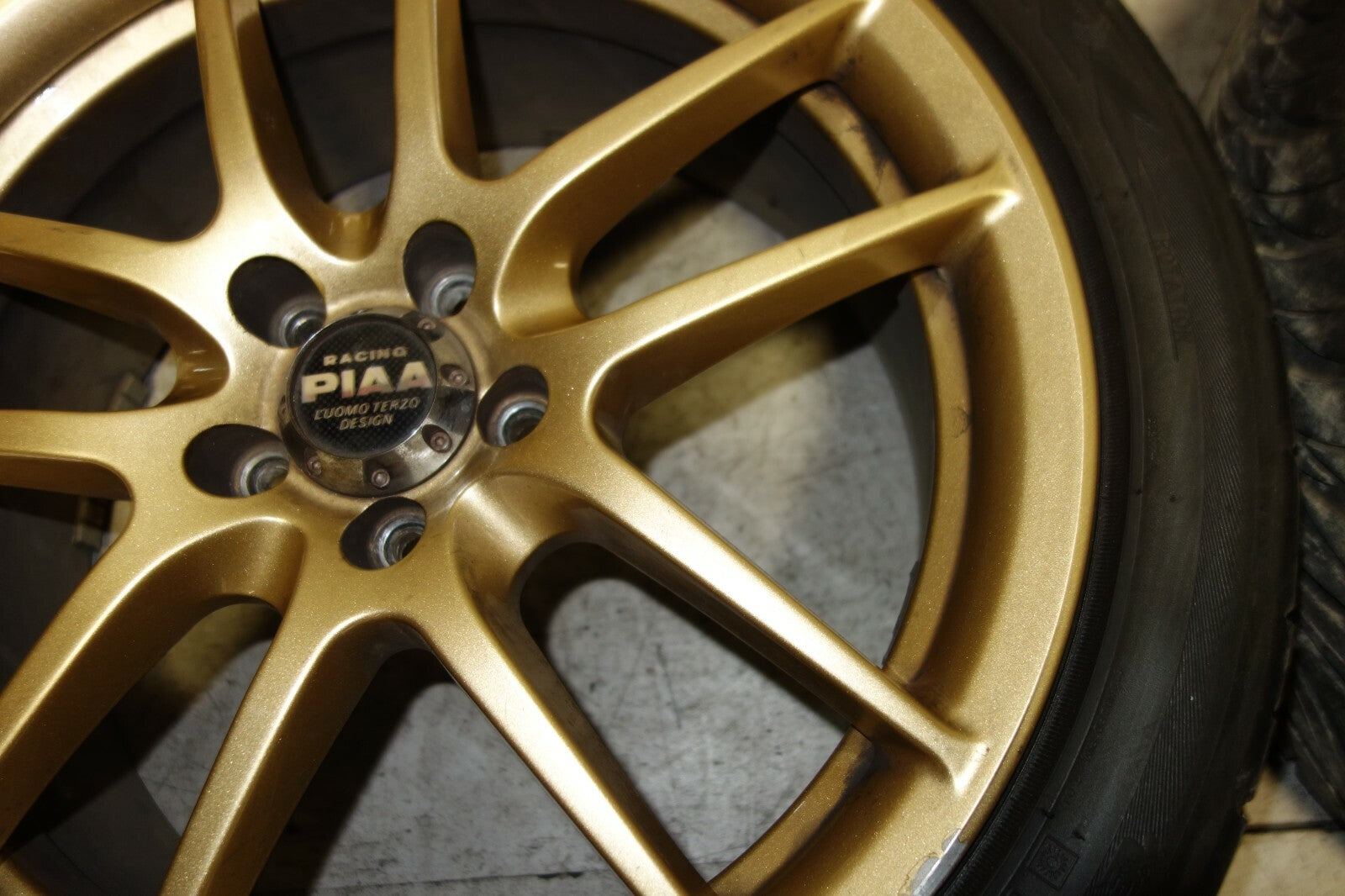 JDM PIAA Rims Wheels Tires 5x100 17x7.5 + 48 Offset Made in Japan Luomoterzo