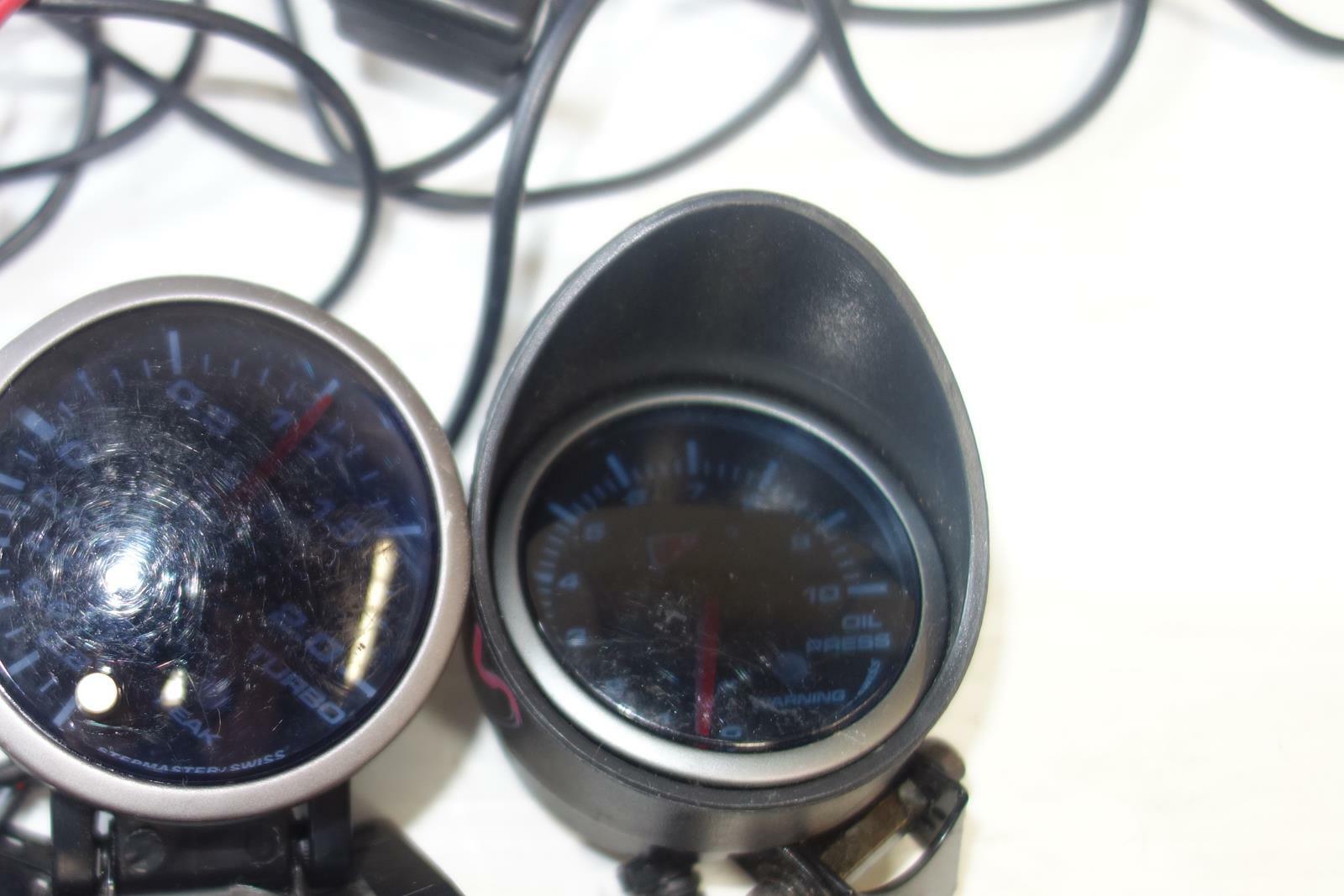 JDM Turbo Boost Gauge & Oil Press With Wiring & Sensor Universal WRX STi RX7 GTR