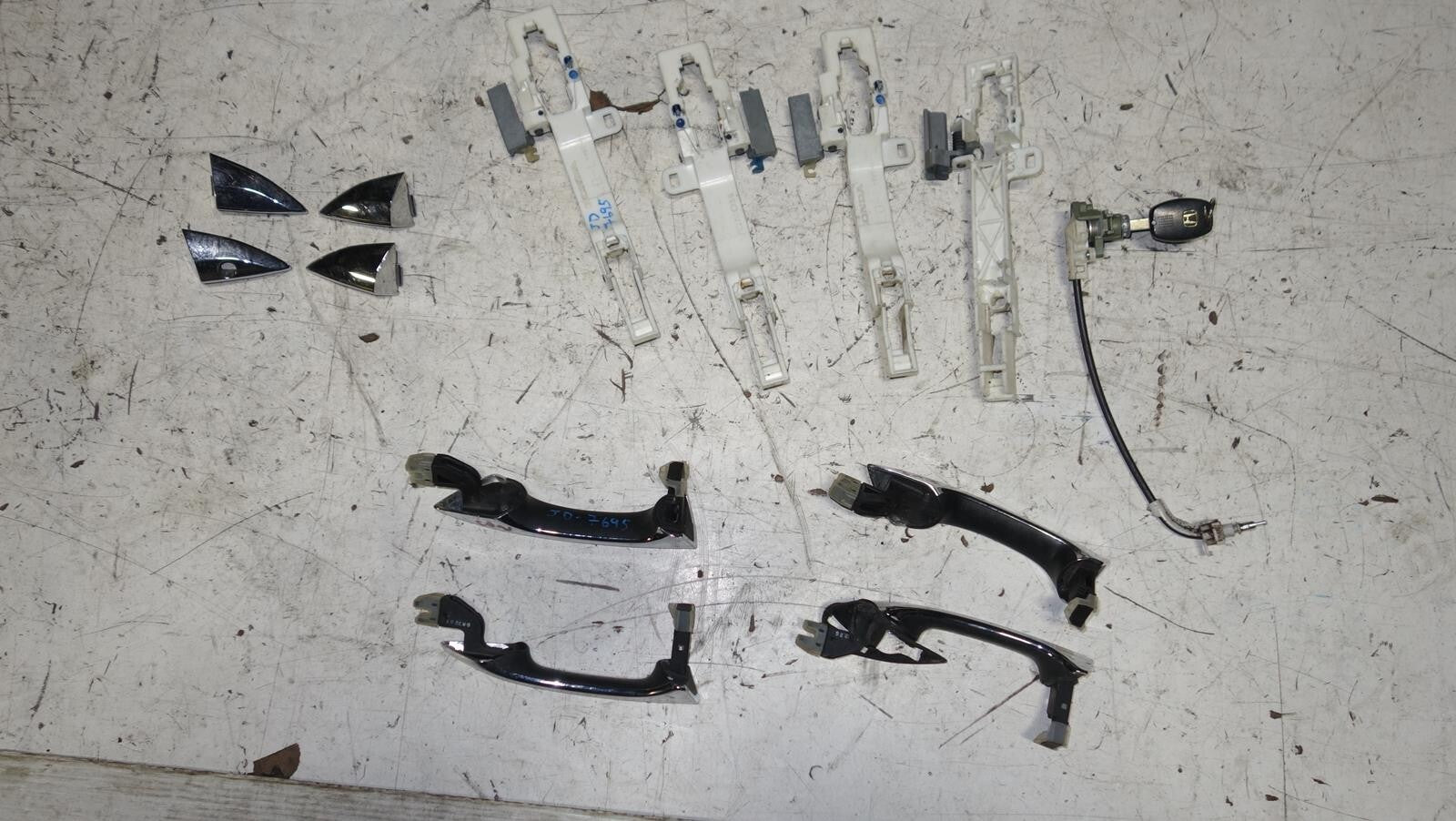 JDM 2009-2014 ACURA TSX CU2 OEM CHROME OUTER DOOR HANDLE KEY COMPLETE SET