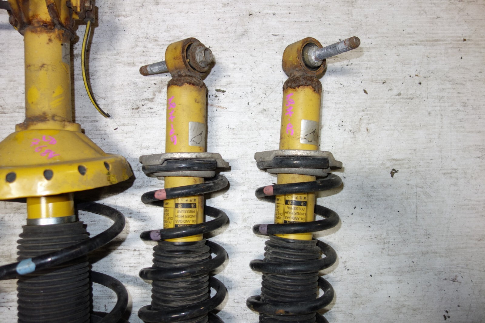 JDM Subaru Legacy Bilstein Yellow Shocks Struts Springs 2005-2009 #7684