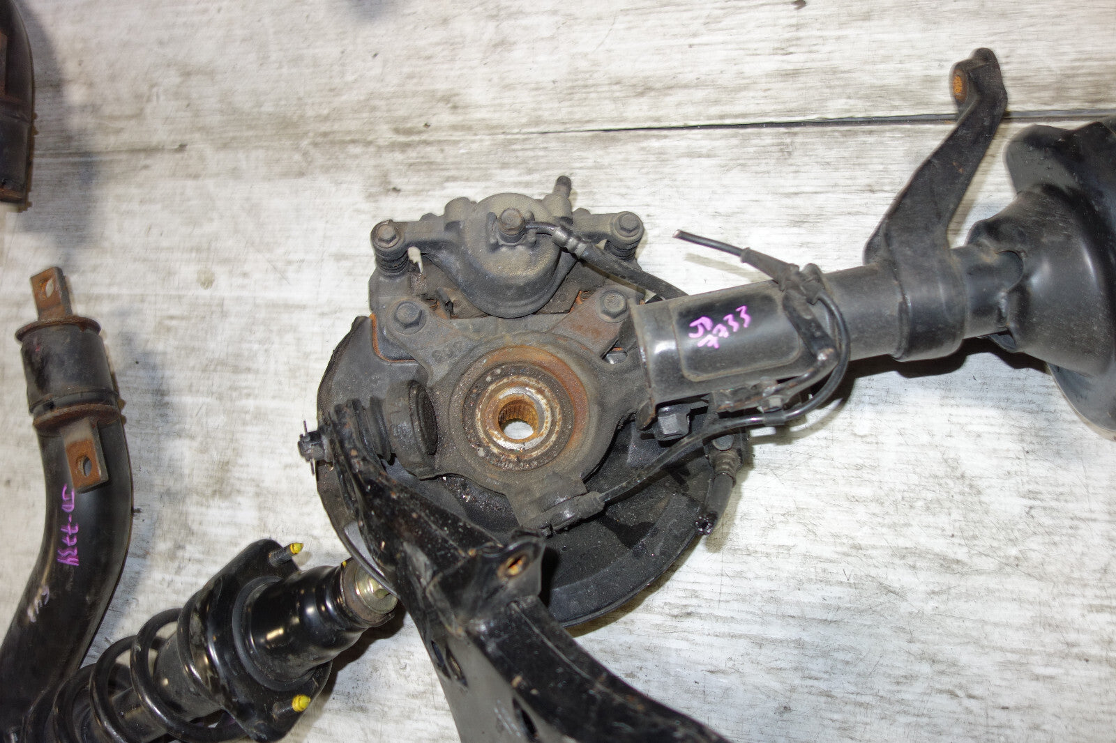 JDM Honda Civic 5 Lug Brake Calipers Spindles Hub Trailing Arm 2001-2005 EU3