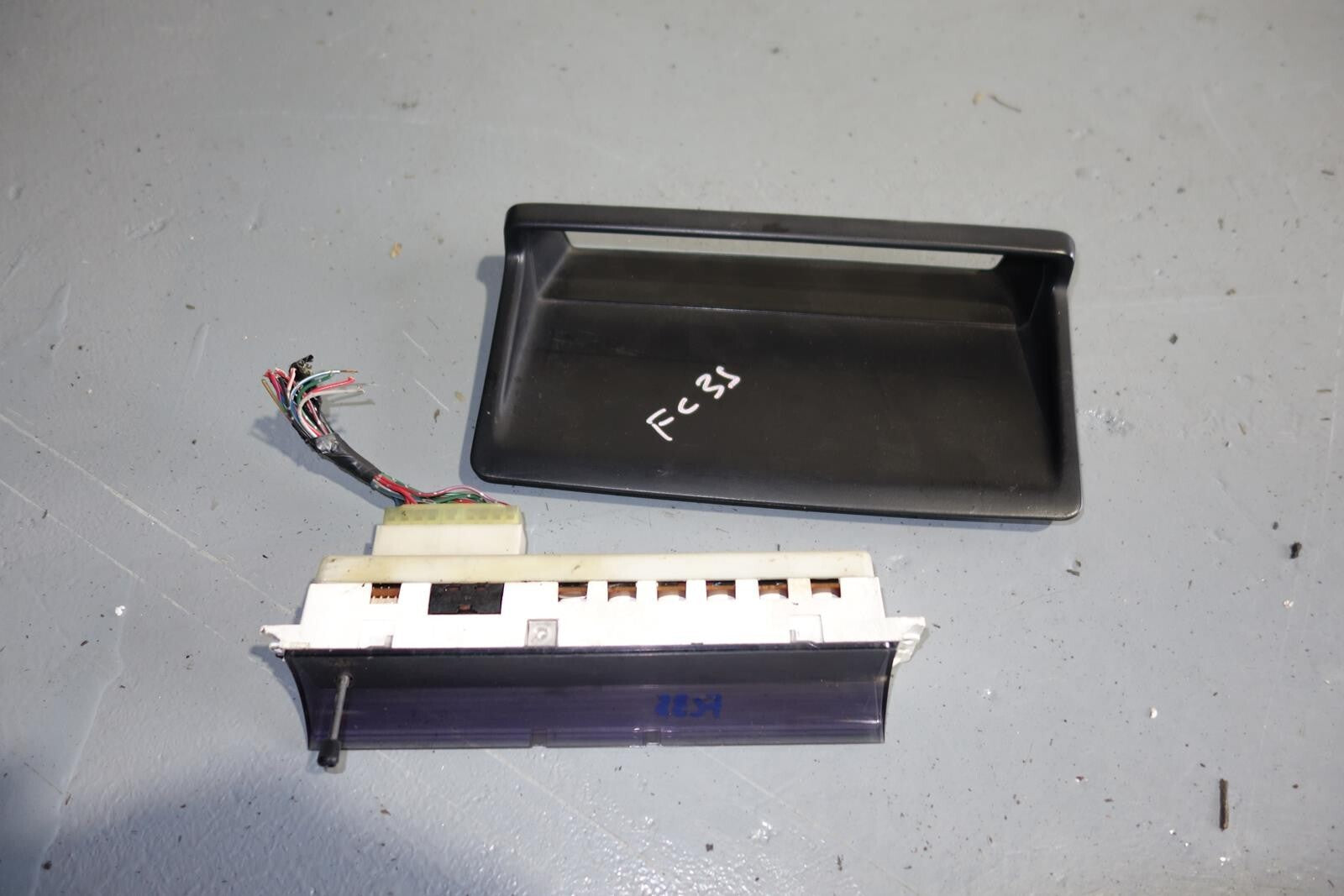 JDM 1986-1991 MAZDA RX-7 RX7 FC3S OEM DASH CLOCK WARNING LIGHT CLUSTER & COVER